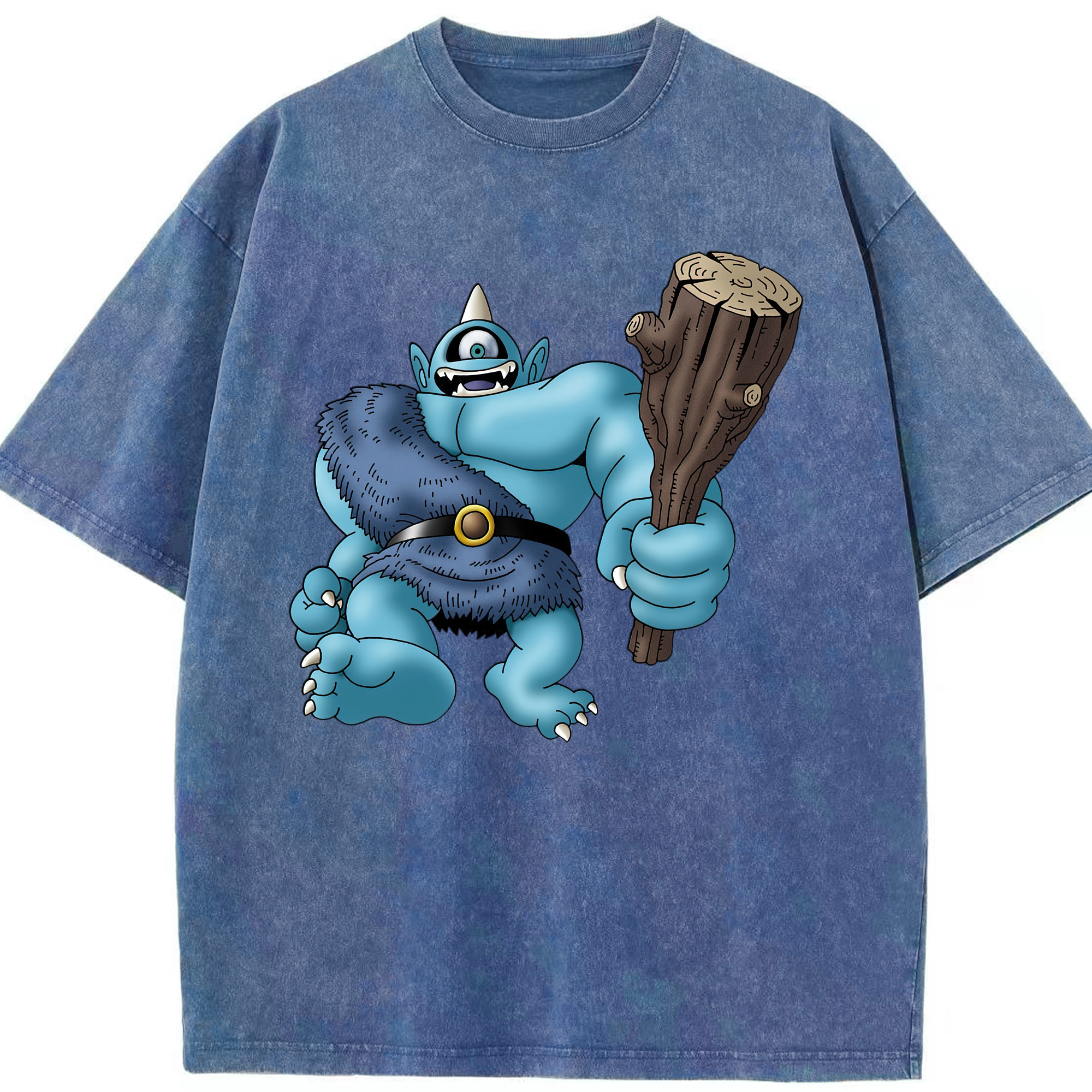 （画像用） ドラゴンクエスト Doragon Kuesuto Dragon Quest 綿100% ヴィンテージ風 半袖Tシャツ（フロントプリント）