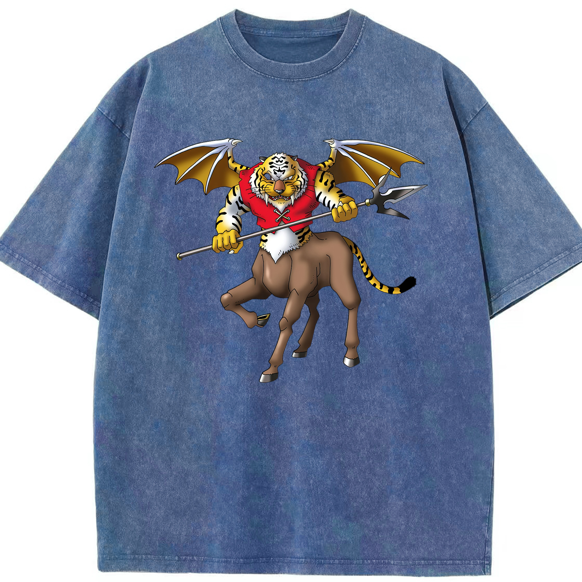 （画像用） ドラゴンクエスト Doragon Kuesuto Dragon Quest 綿100% ヴィンテージ風 半袖Tシャツ（フロントプリント）