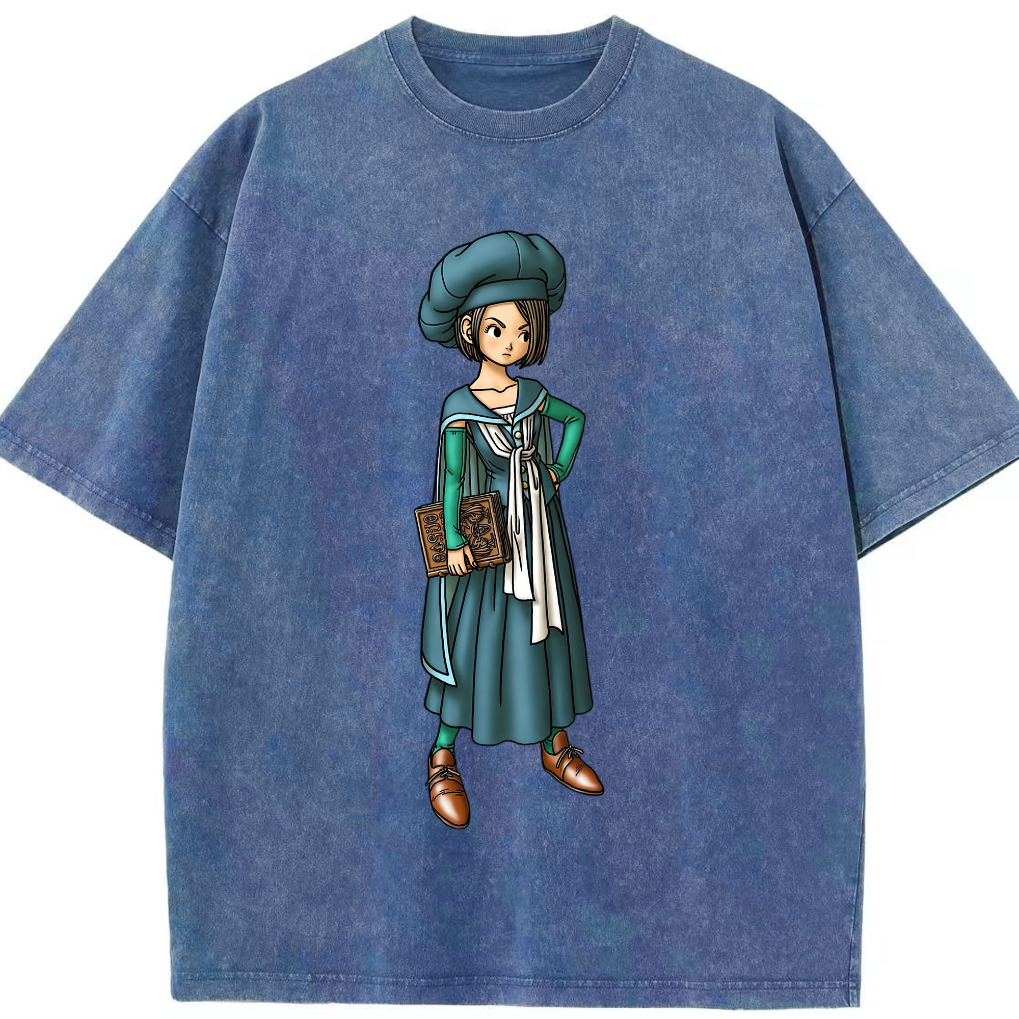 （画像用） ドラゴンクエスト Doragon Kuesuto Dragon Quest 綿100% ヴィンテージ風 半袖Tシャツ（フロントプリント）