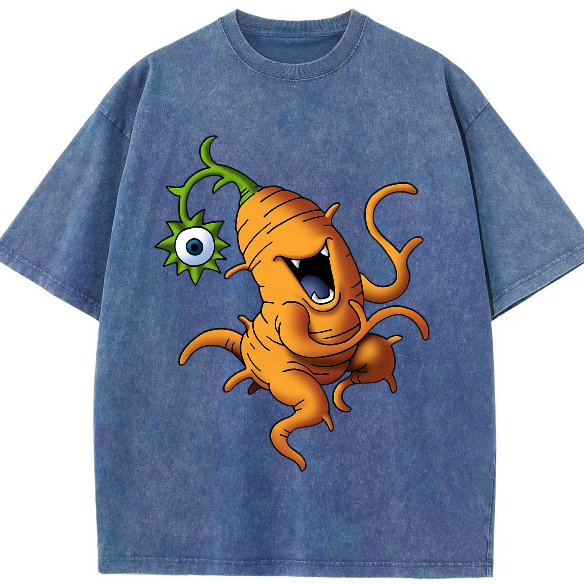 （画像用） ドラゴンクエスト Doragon Kuesuto Dragon Quest 綿100% ヴィンテージ風 半袖Tシャツ（フロントプリント）