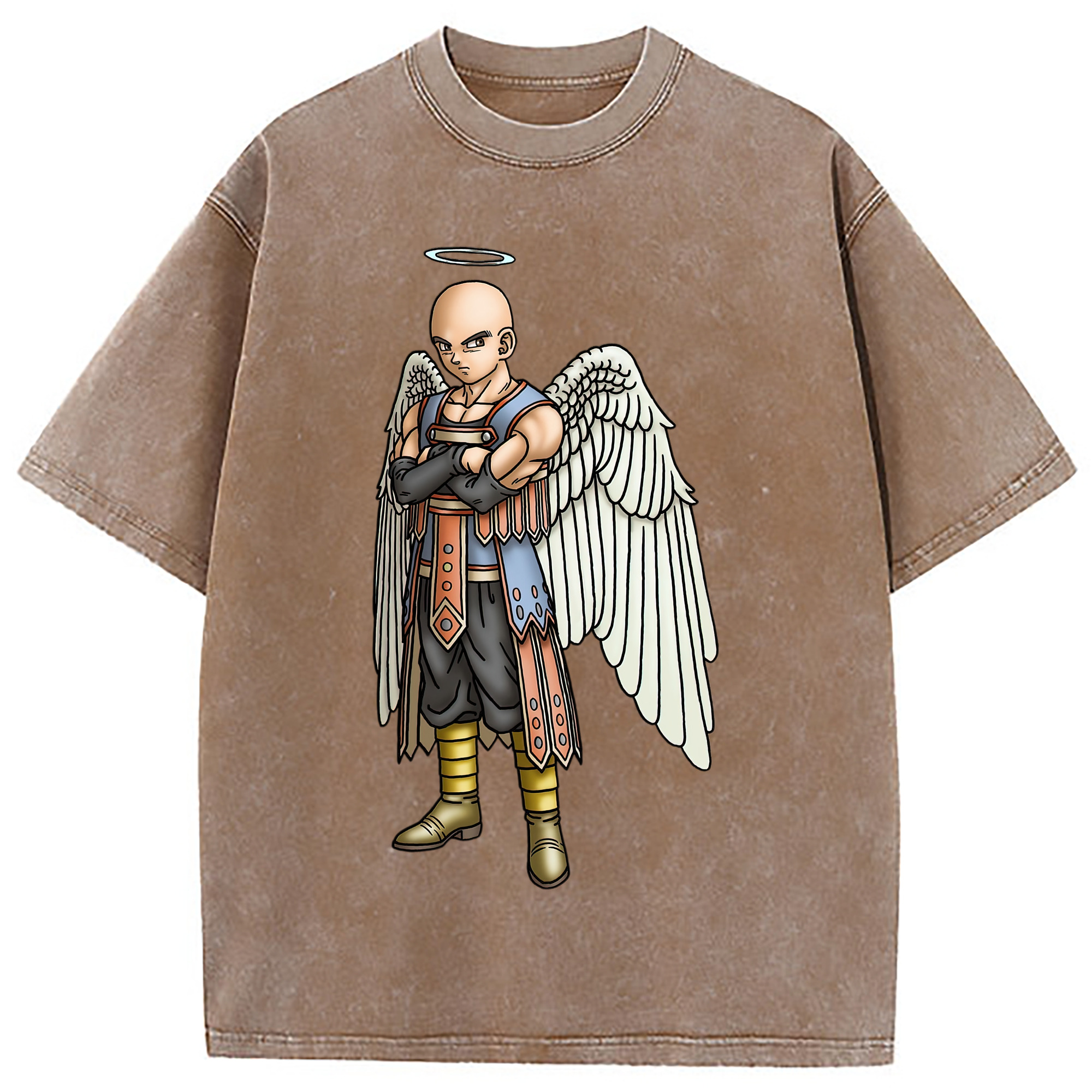 （画像用） ドラゴンクエスト Doragon Kuesuto Dragon Quest 綿100% ヴィンテージ風 半袖Tシャツ（フロントプリント）