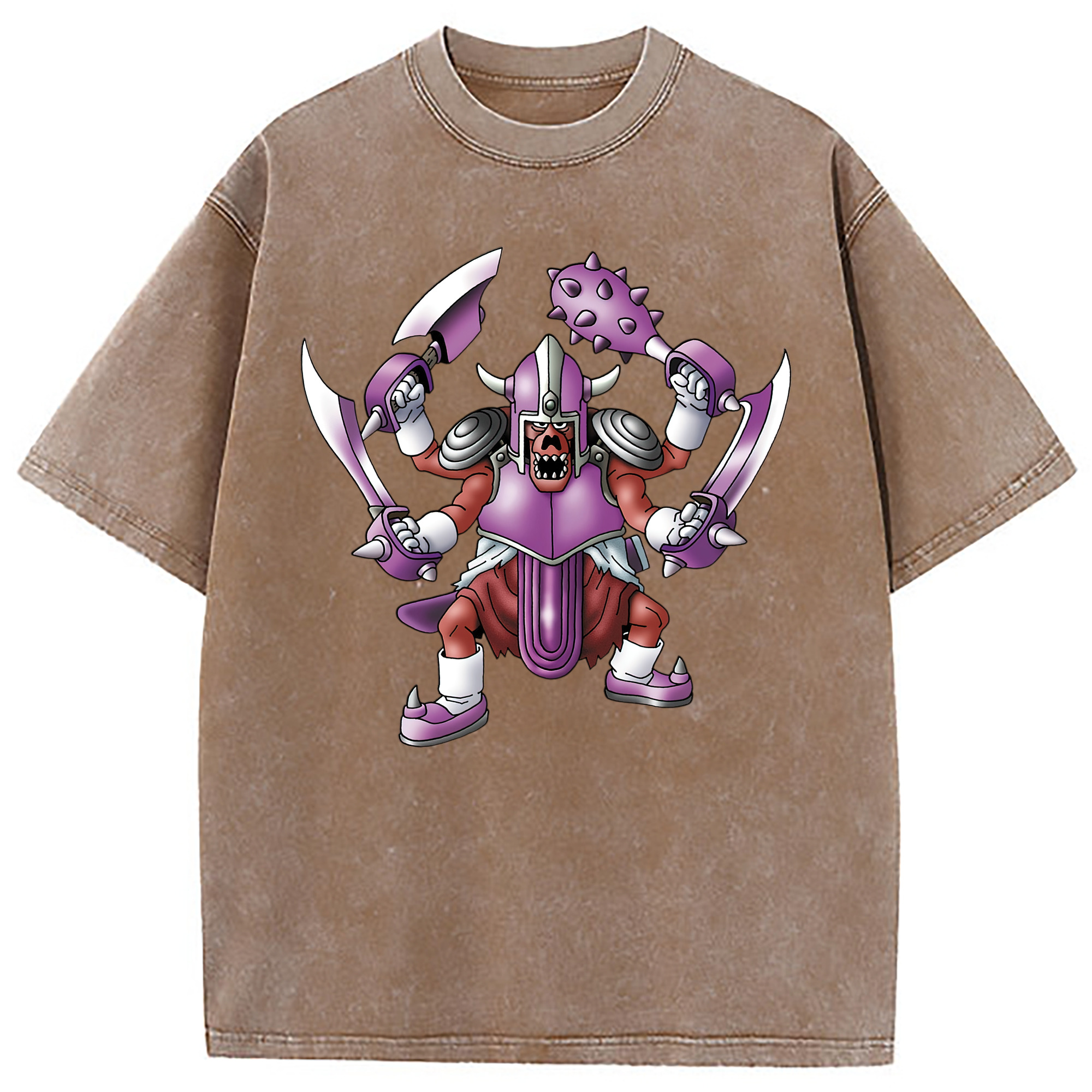 （画像用） ドラゴンクエスト Doragon Kuesuto Dragon Quest 綿100% ヴィンテージ風 半袖Tシャツ（フロントプリント）