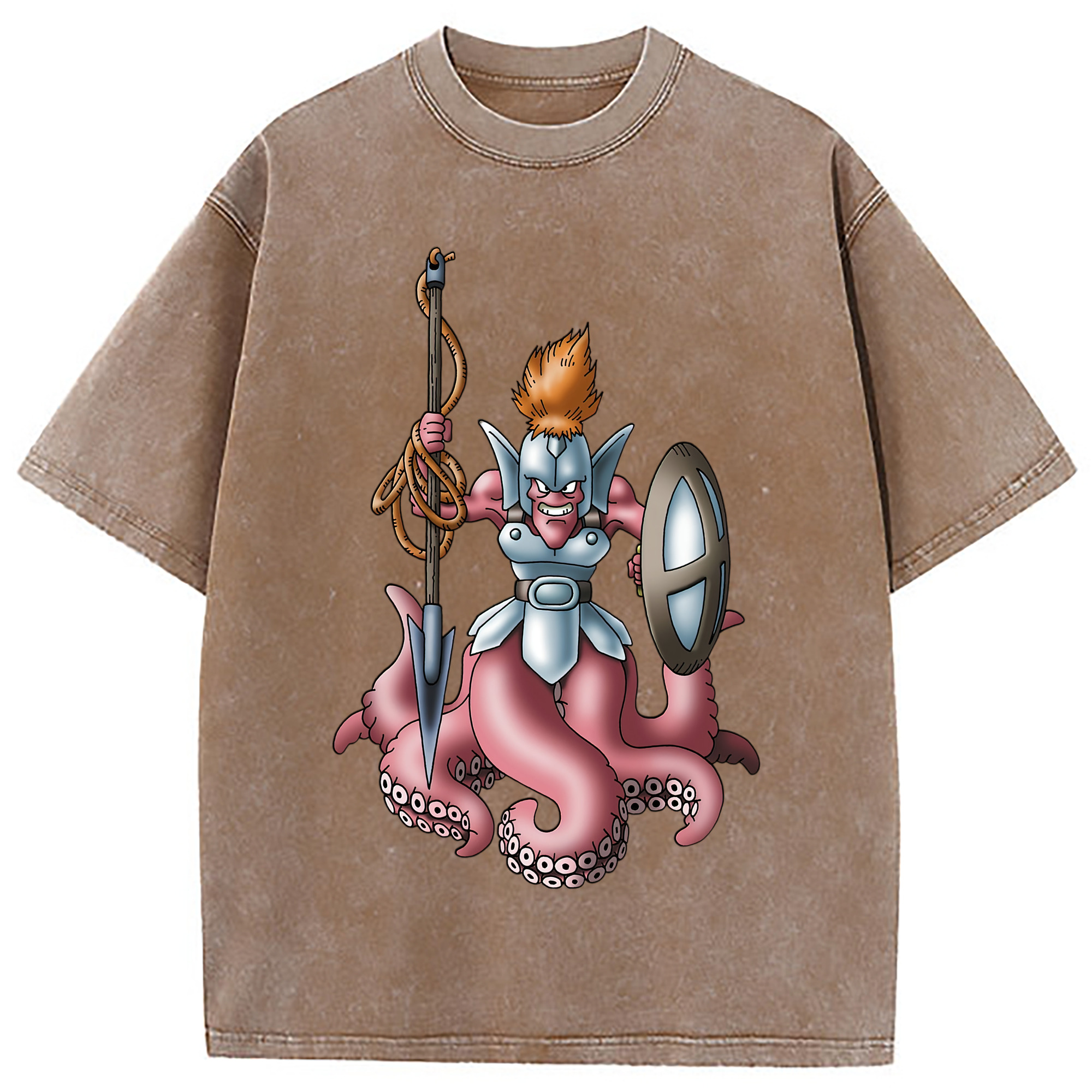 （画像用） ドラゴンクエスト Doragon Kuesuto Dragon Quest 綿100% ヴィンテージ風 半袖Tシャツ（フロントプリント）