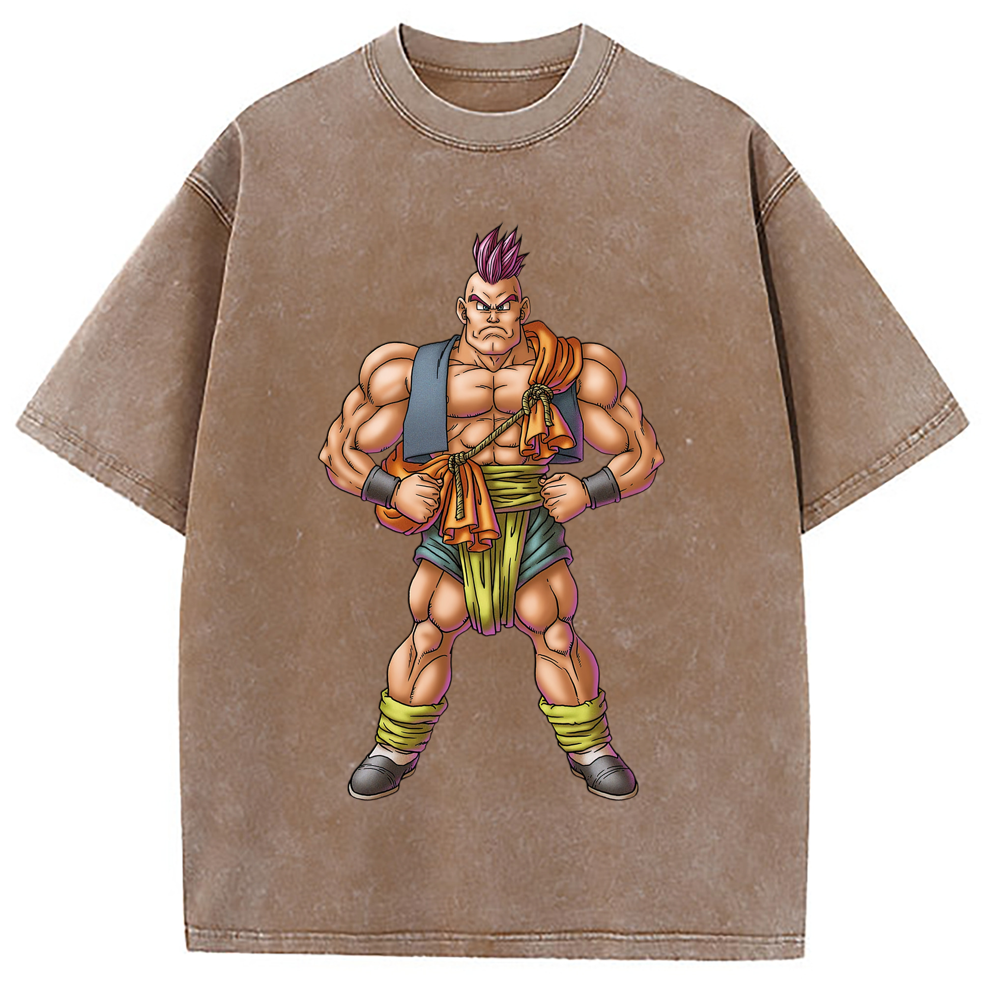 （画像用） ドラゴンクエスト Doragon Kuesuto Dragon Quest 綿100% ヴィンテージ風 半袖Tシャツ（フロントプリント）