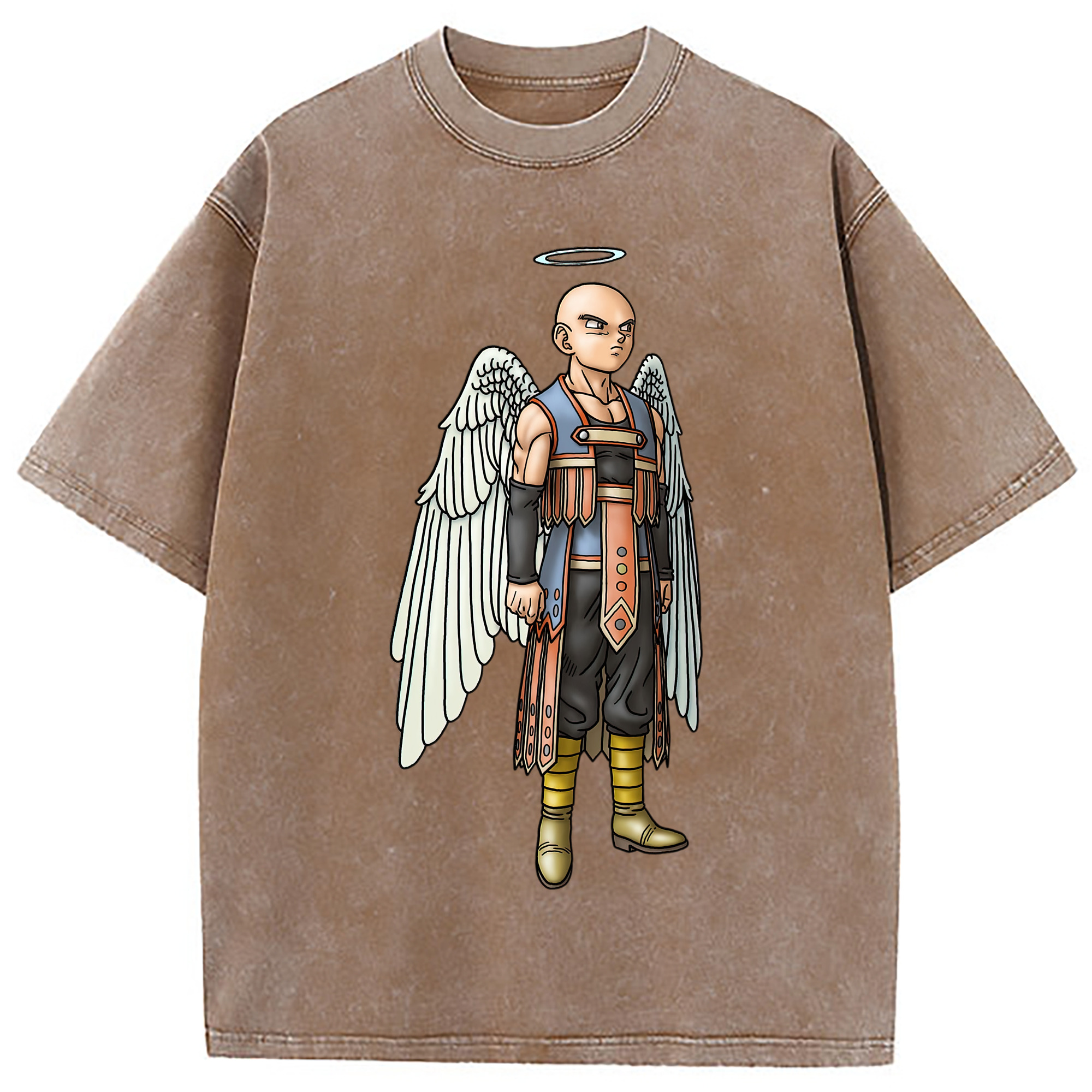（画像用） ドラゴンクエスト Doragon Kuesuto Dragon Quest 綿100% ヴィンテージ風 半袖Tシャツ（フロントプリント）