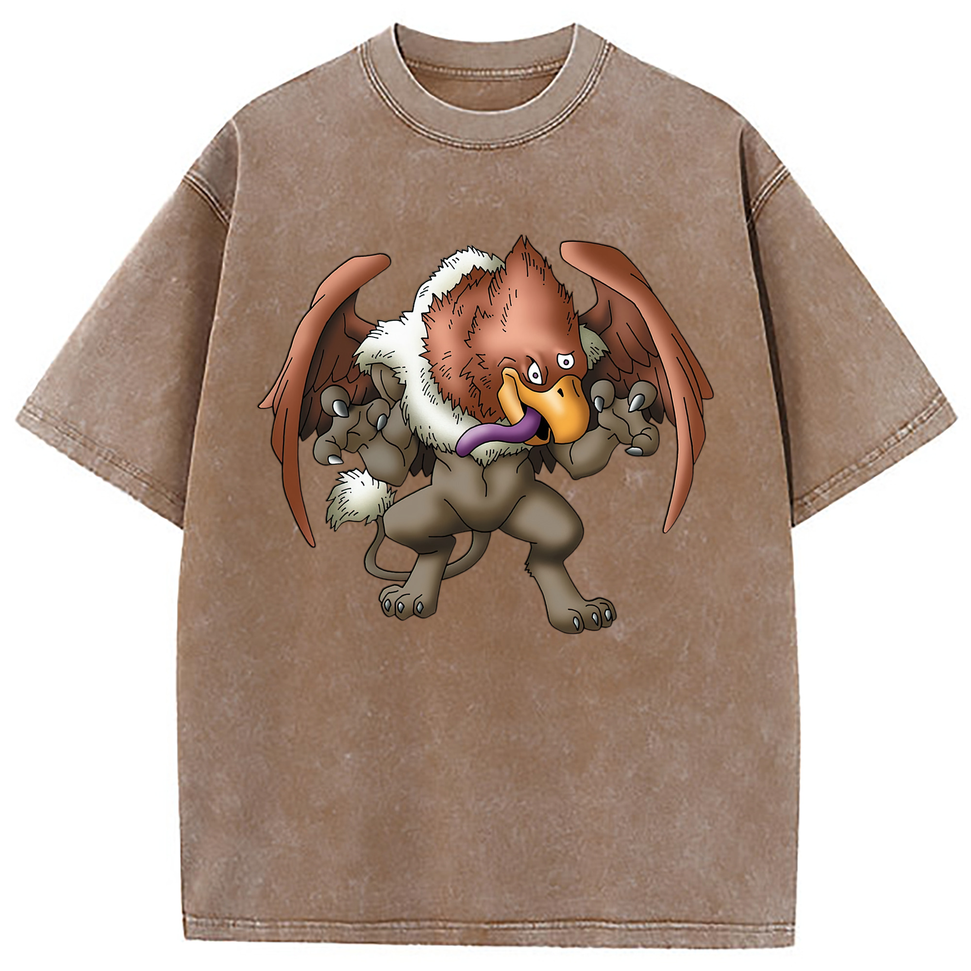 （画像用） ドラゴンクエスト Doragon Kuesuto Dragon Quest 綿100% ヴィンテージ風 半袖Tシャツ（フロントプリント）