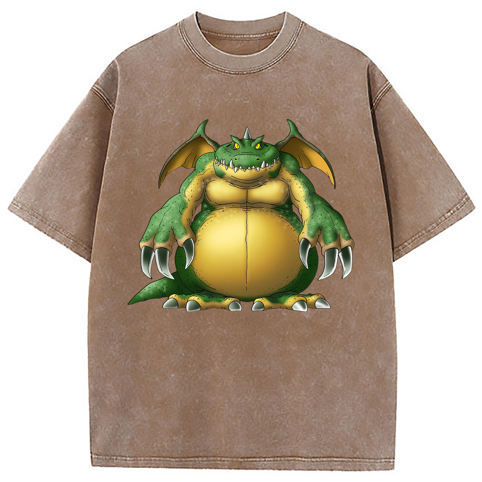 （画像用） ドラゴンクエスト Doragon Kuesuto Dragon Quest 綿100% ヴィンテージ風 半袖Tシャツ（フロントプリント）