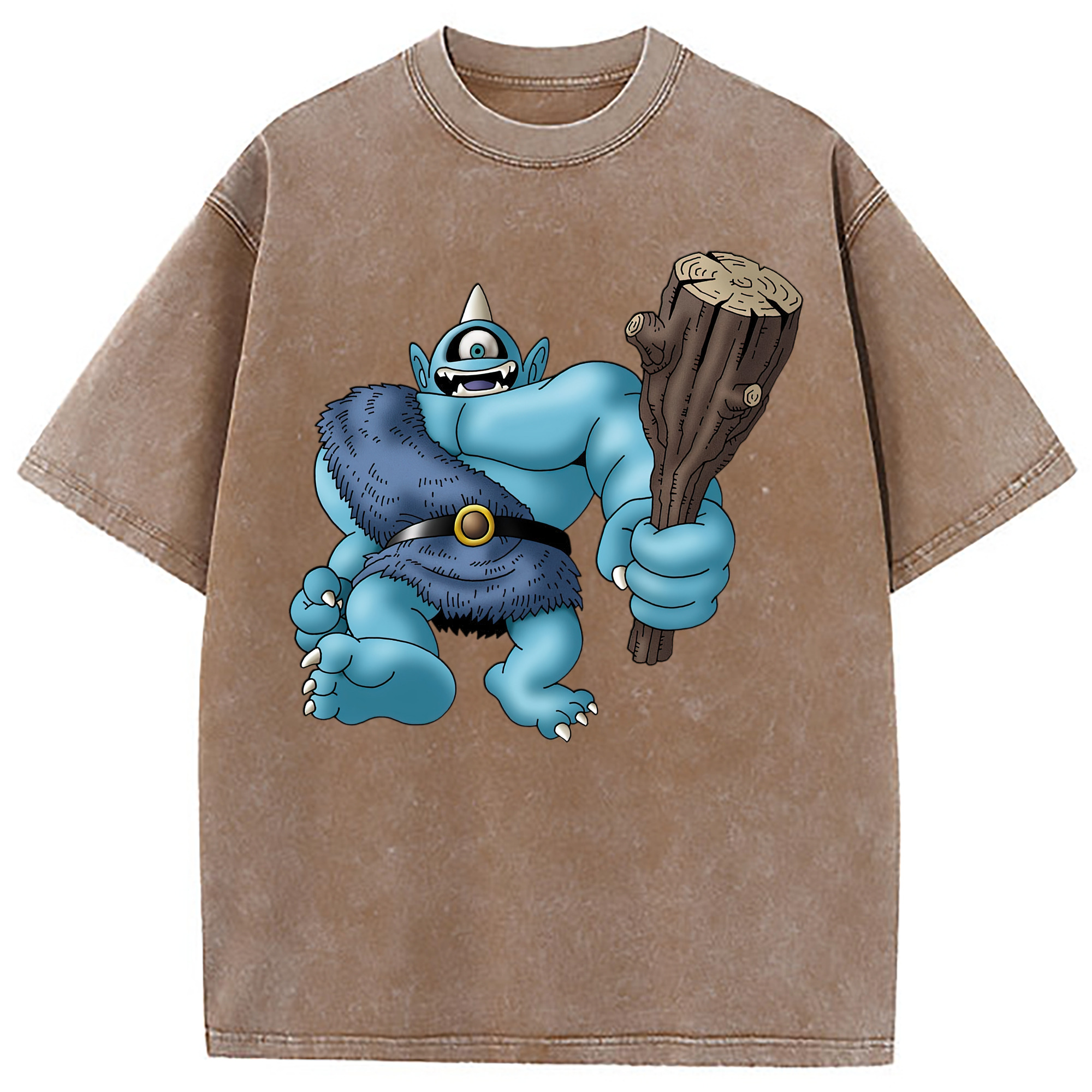 （画像用） ドラゴンクエスト Doragon Kuesuto Dragon Quest 綿100% ヴィンテージ風 半袖Tシャツ（フロントプリント）