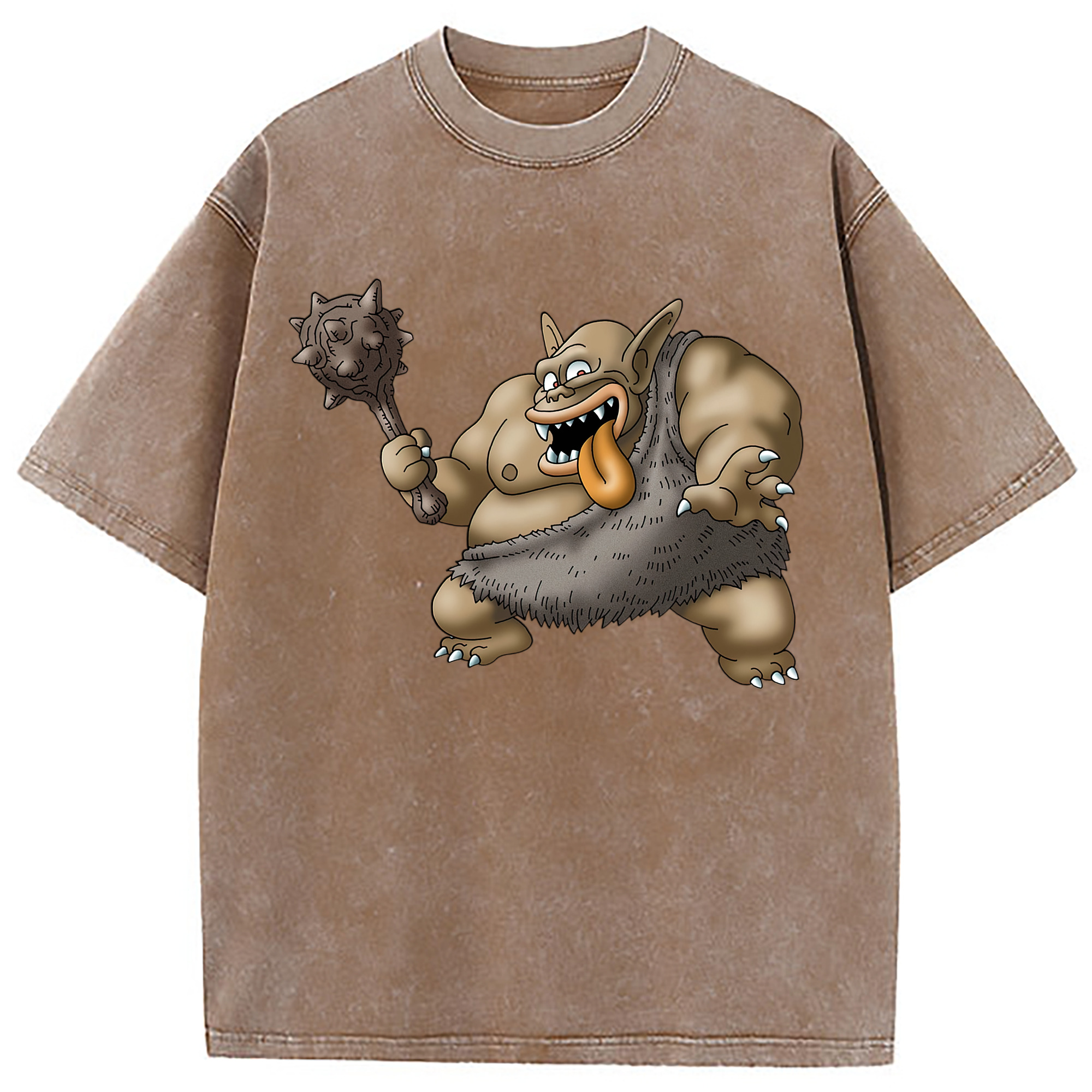 （画像用） ドラゴンクエスト Doragon Kuesuto Dragon Quest 綿100% ヴィンテージ風 半袖Tシャツ（フロントプリント）