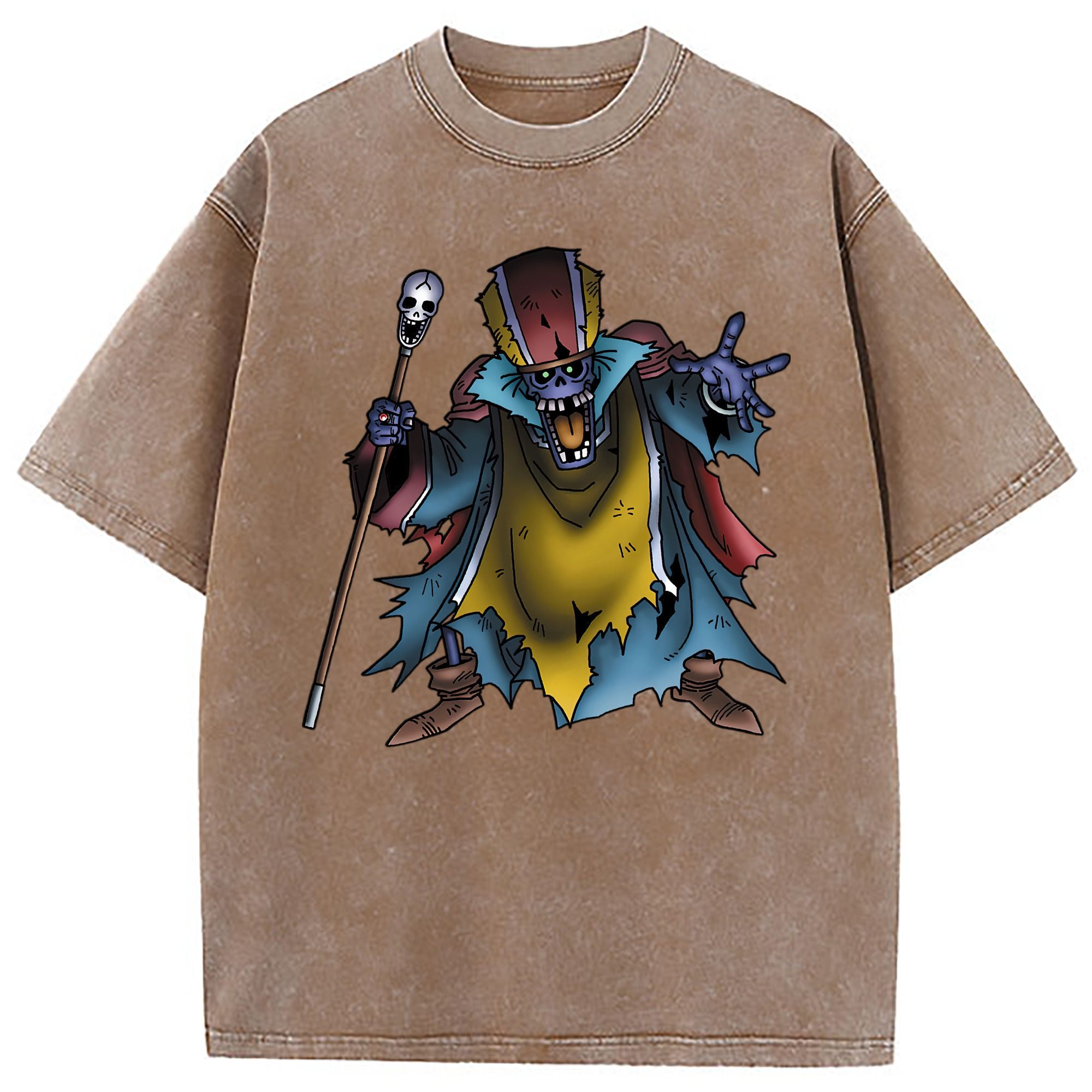 （画像用） ドラゴンクエスト Doragon Kuesuto Dragon Quest 綿100% ヴィンテージ風 半袖Tシャツ（フロントプリント）