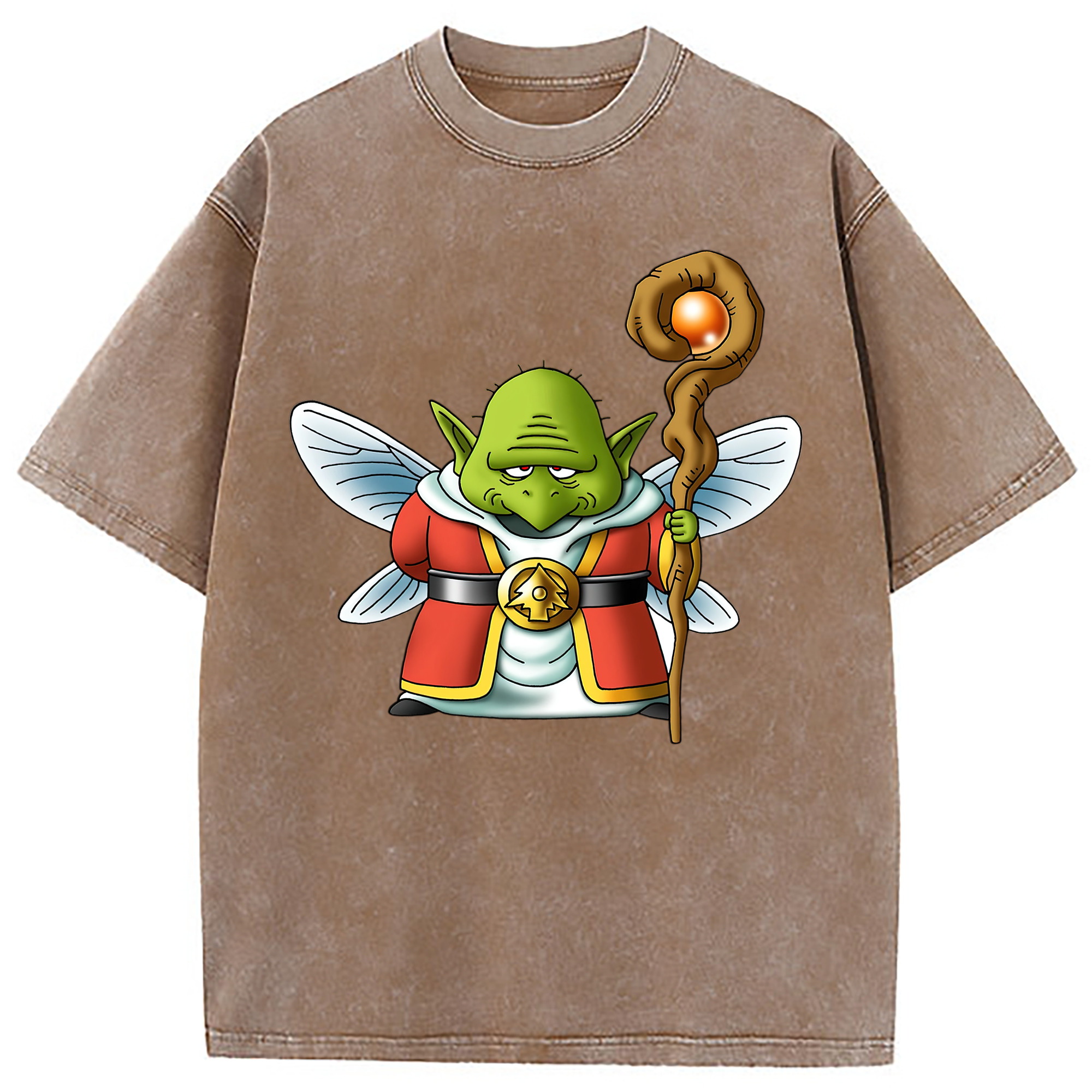（画像用） ドラゴンクエスト Doragon Kuesuto Dragon Quest 綿100% ヴィンテージ風 半袖Tシャツ（フロントプリント）