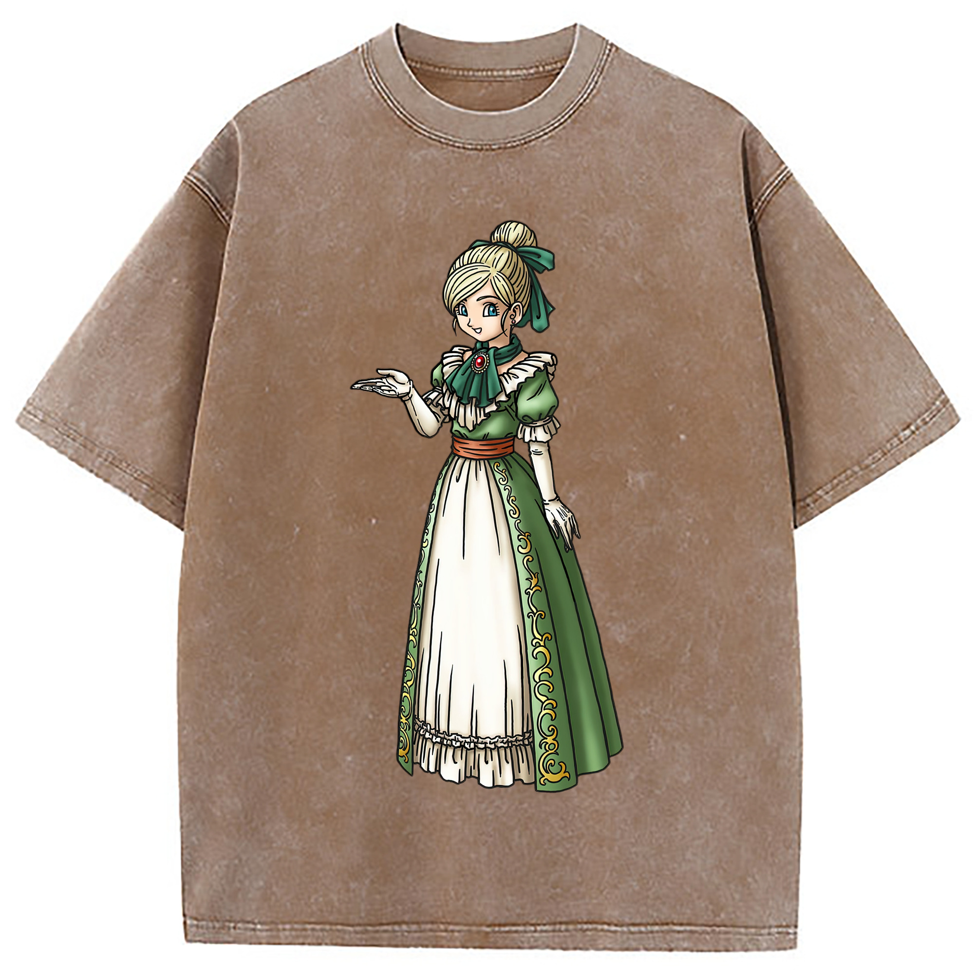 （画像用） ドラゴンクエスト Doragon Kuesuto Dragon Quest 綿100% ヴィンテージ風 半袖Tシャツ（フロントプリント）