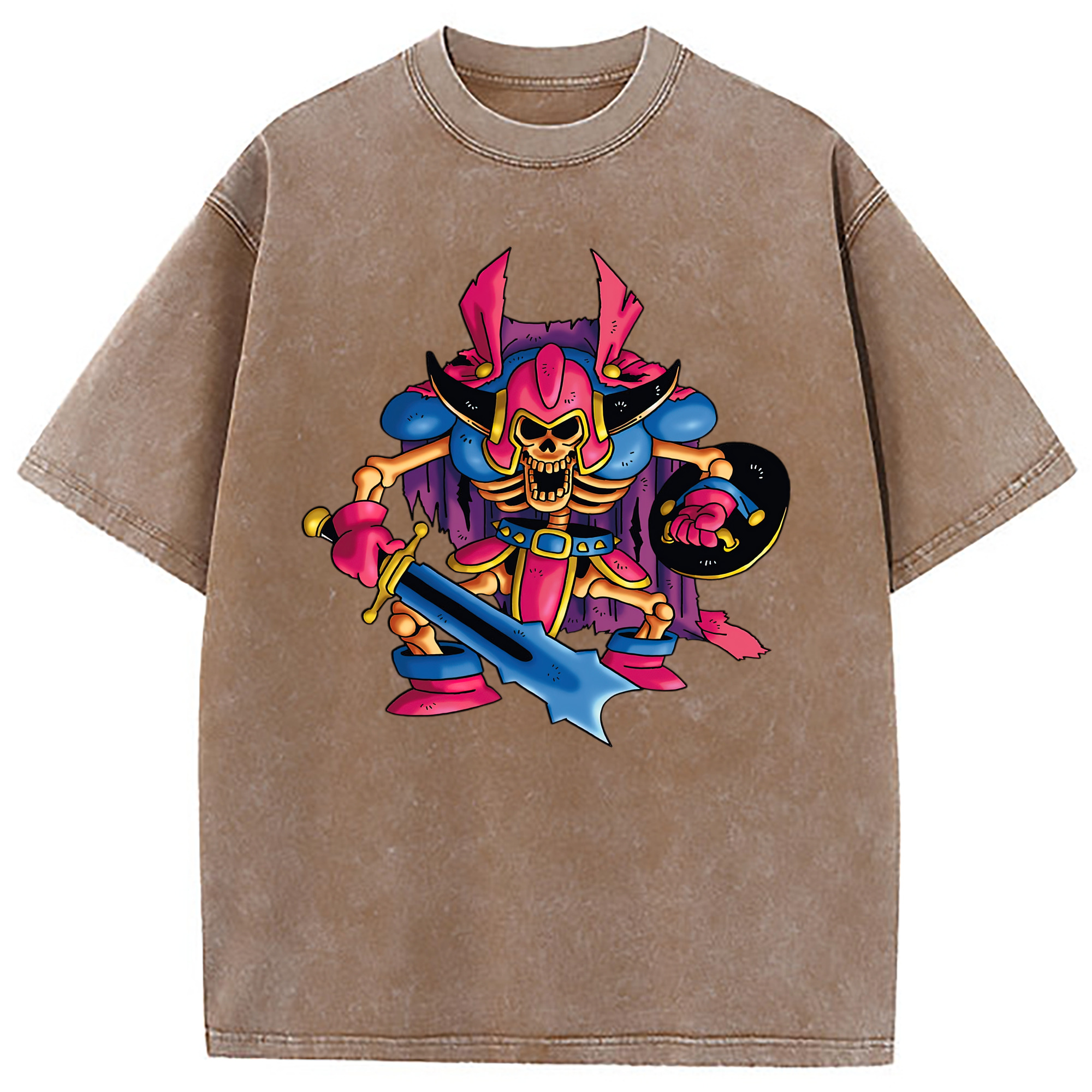 （画像用） ドラゴンクエスト Doragon Kuesuto Dragon Quest 綿100% ヴィンテージ風 半袖Tシャツ（フロントプリント）