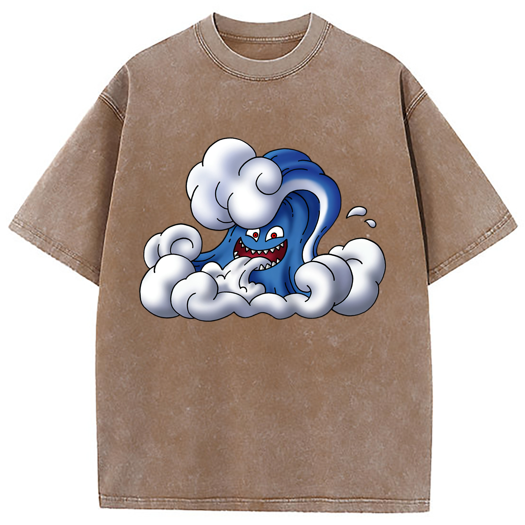 （画像用） ドラゴンクエスト Doragon Kuesuto Dragon Quest 綿100% ヴィンテージ風 半袖Tシャツ（フロントプリント）