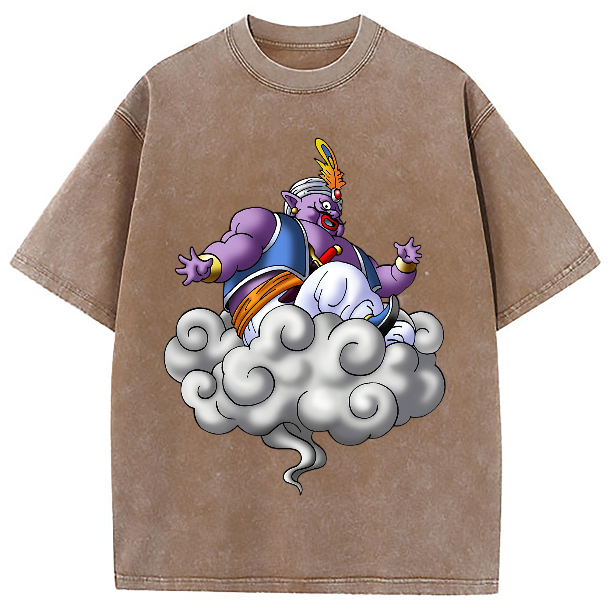 （画像用） ドラゴンクエスト Doragon Kuesuto Dragon Quest 綿100% ヴィンテージ風 半袖Tシャツ（フロントプリント）
