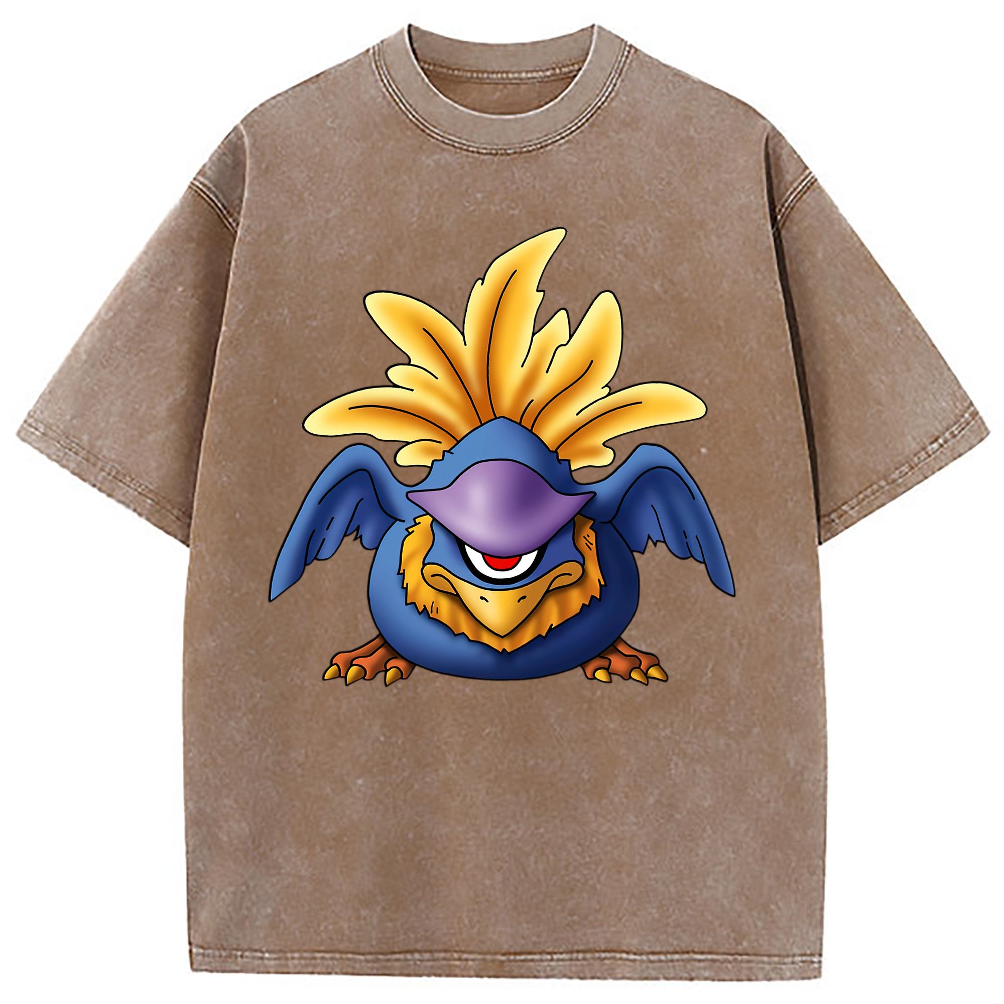 （画像用） ドラゴンクエスト Doragon Kuesuto Dragon Quest 綿100% ヴィンテージ風 半袖Tシャツ（フロントプリント）