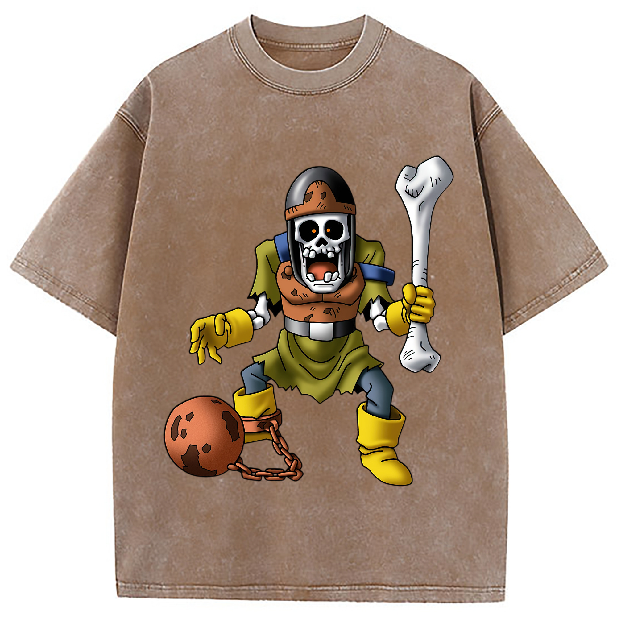 （画像用） ドラゴンクエスト Doragon Kuesuto Dragon Quest 綿100% ヴィンテージ風 半袖Tシャツ（フロントプリント）
