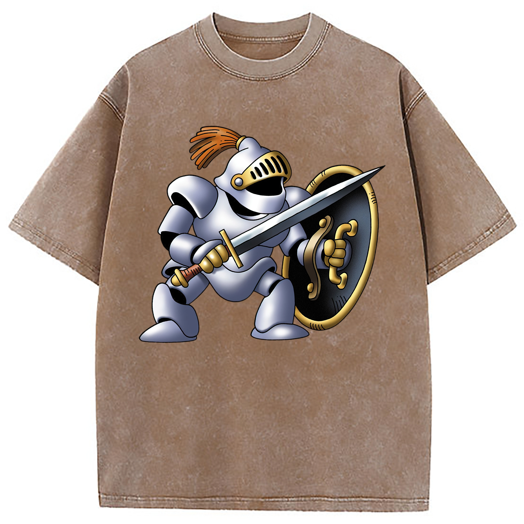 （画像用） ドラゴンクエスト Doragon Kuesuto Dragon Quest 綿100% ヴィンテージ風 半袖Tシャツ（フロントプリント）