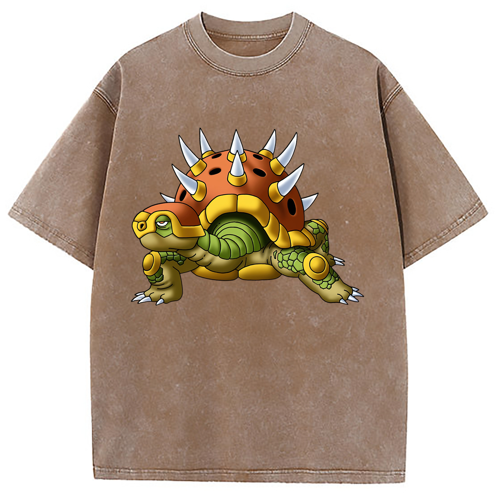 （画像用） ドラゴンクエスト Doragon Kuesuto Dragon Quest 綿100% ヴィンテージ風 半袖Tシャツ（フロントプリント）