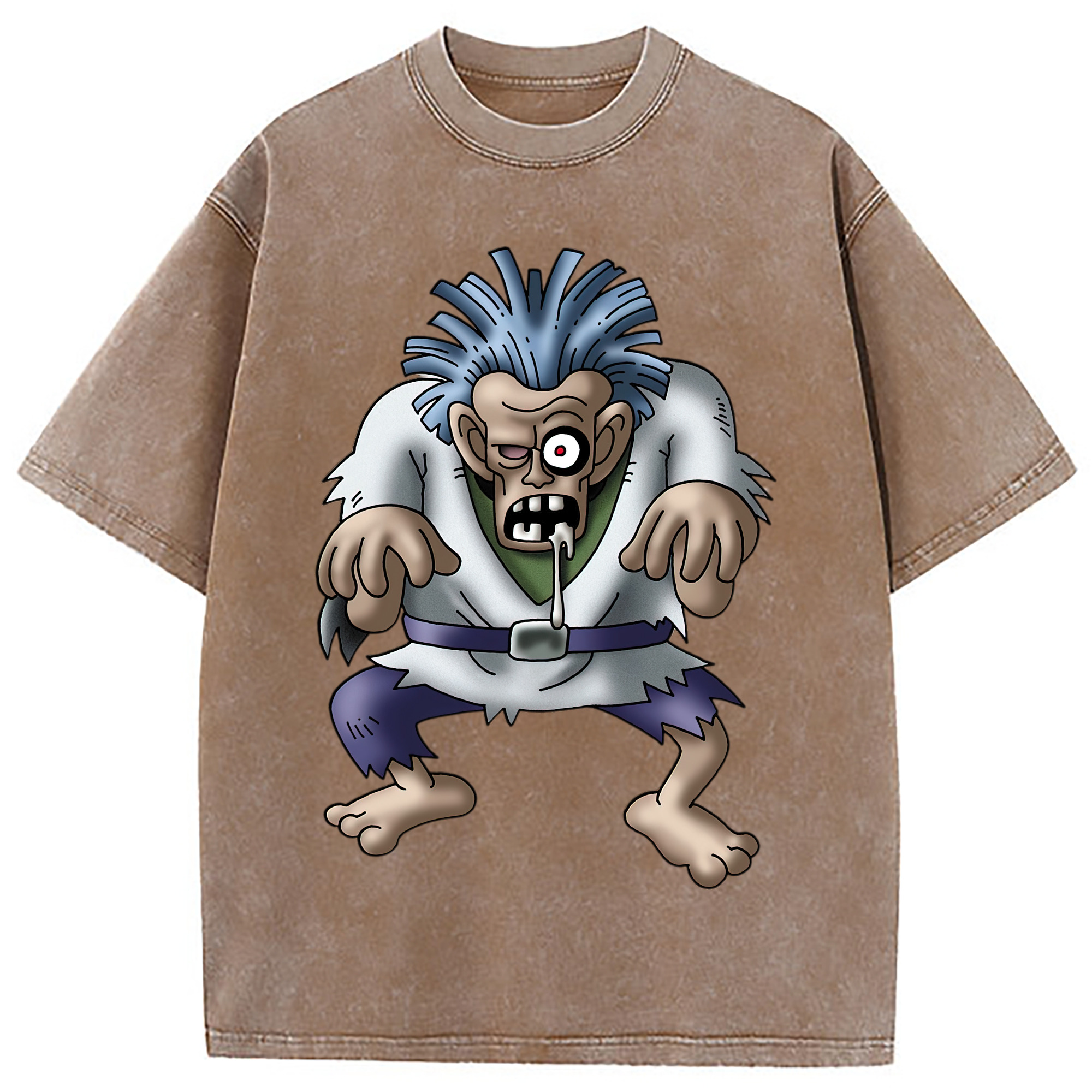 （画像用） ドラゴンクエスト Doragon Kuesuto Dragon Quest 綿100% ヴィンテージ風 半袖Tシャツ（フロントプリント）