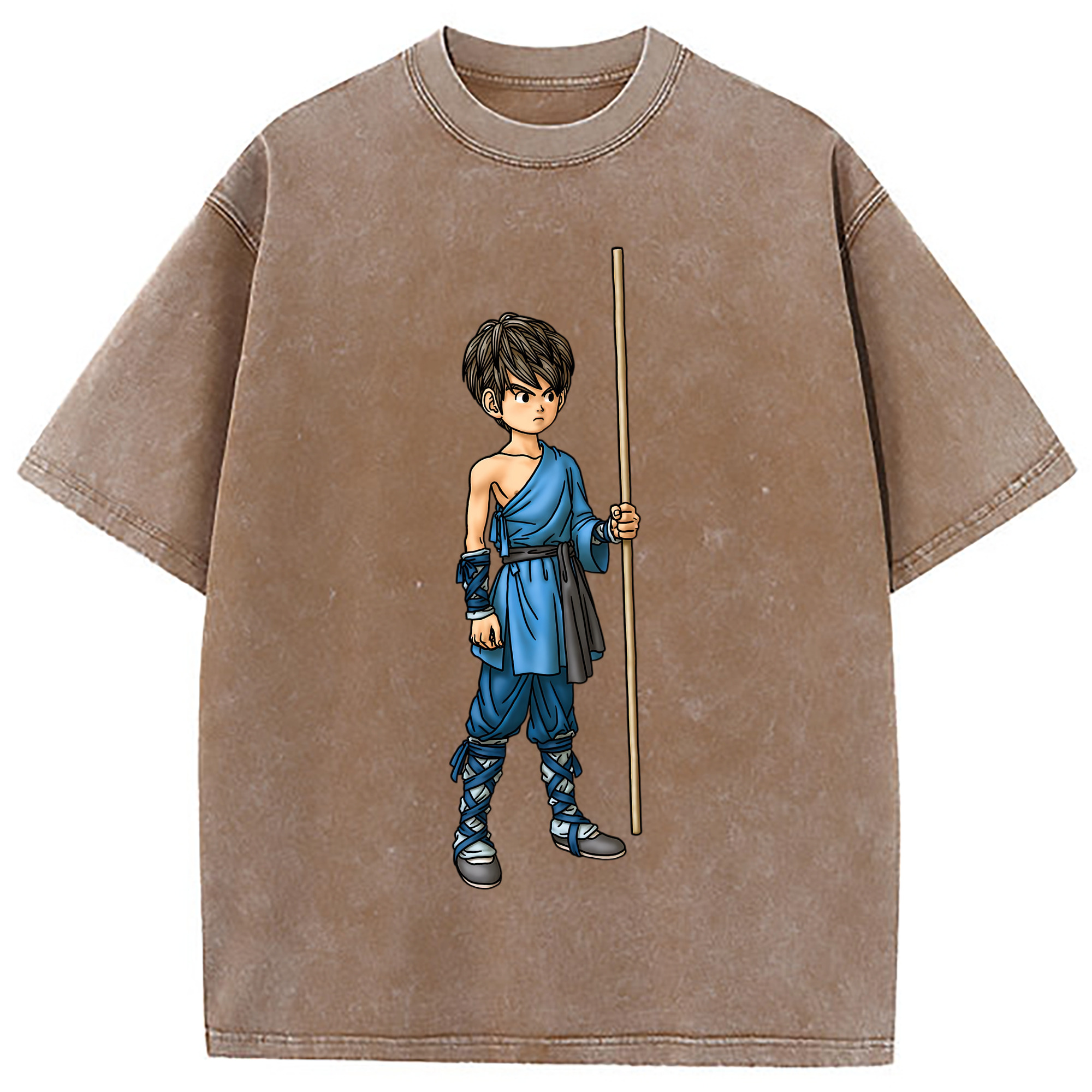 （画像用） ドラゴンクエスト Doragon Kuesuto Dragon Quest 綿100% ヴィンテージ風 半袖Tシャツ（フロントプリント）