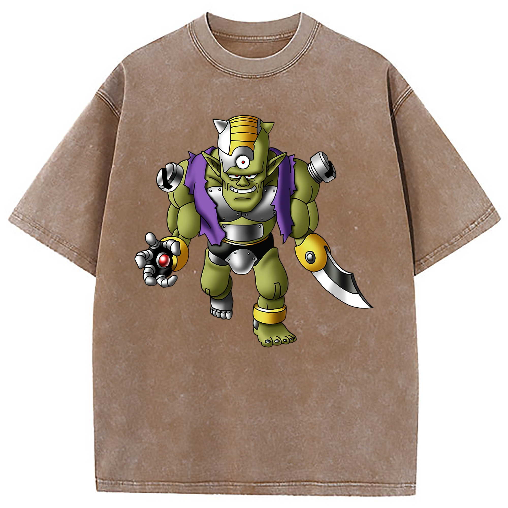（画像用） ドラゴンクエスト Doragon Kuesuto Dragon Quest 綿100% ヴィンテージ風 半袖Tシャツ（フロントプリント）