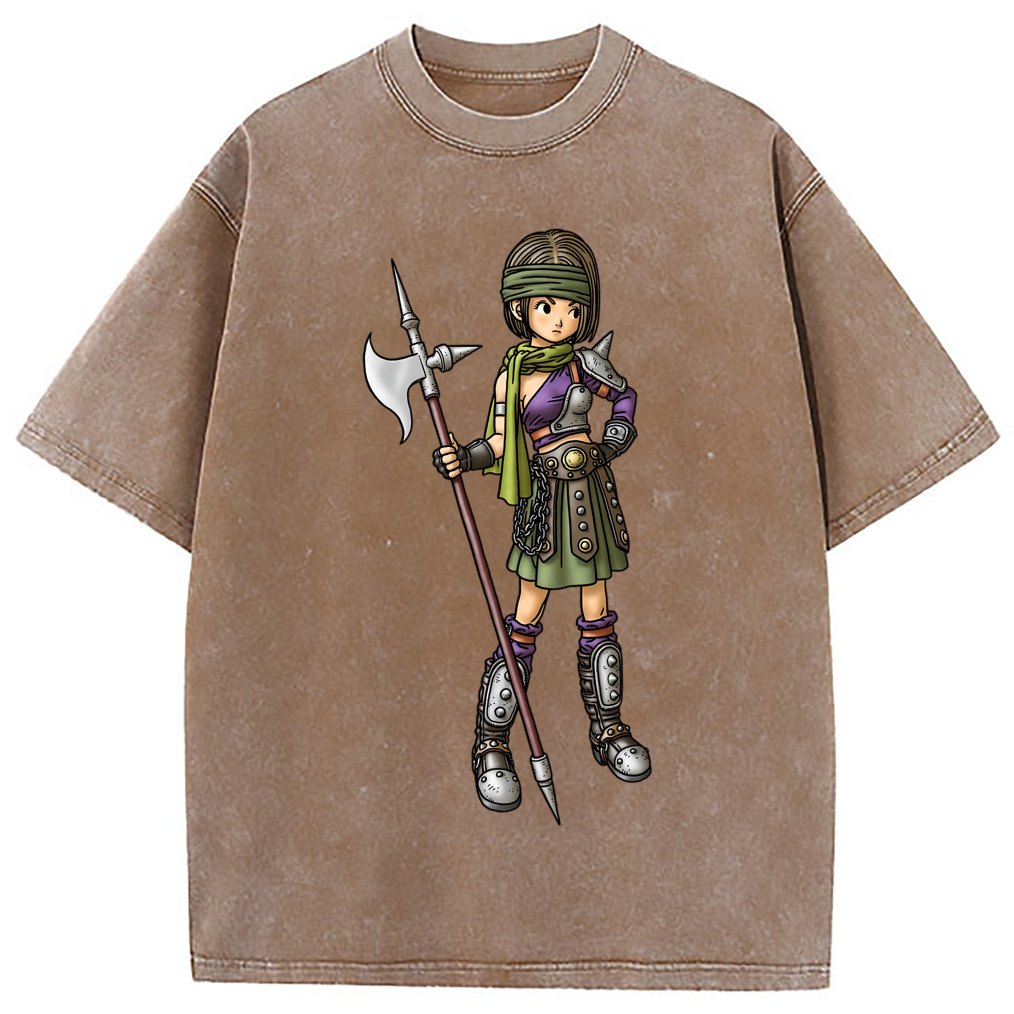 （画像用） ドラゴンクエスト Doragon Kuesuto Dragon Quest 綿100% ヴィンテージ風 半袖Tシャツ（フロントプリント）