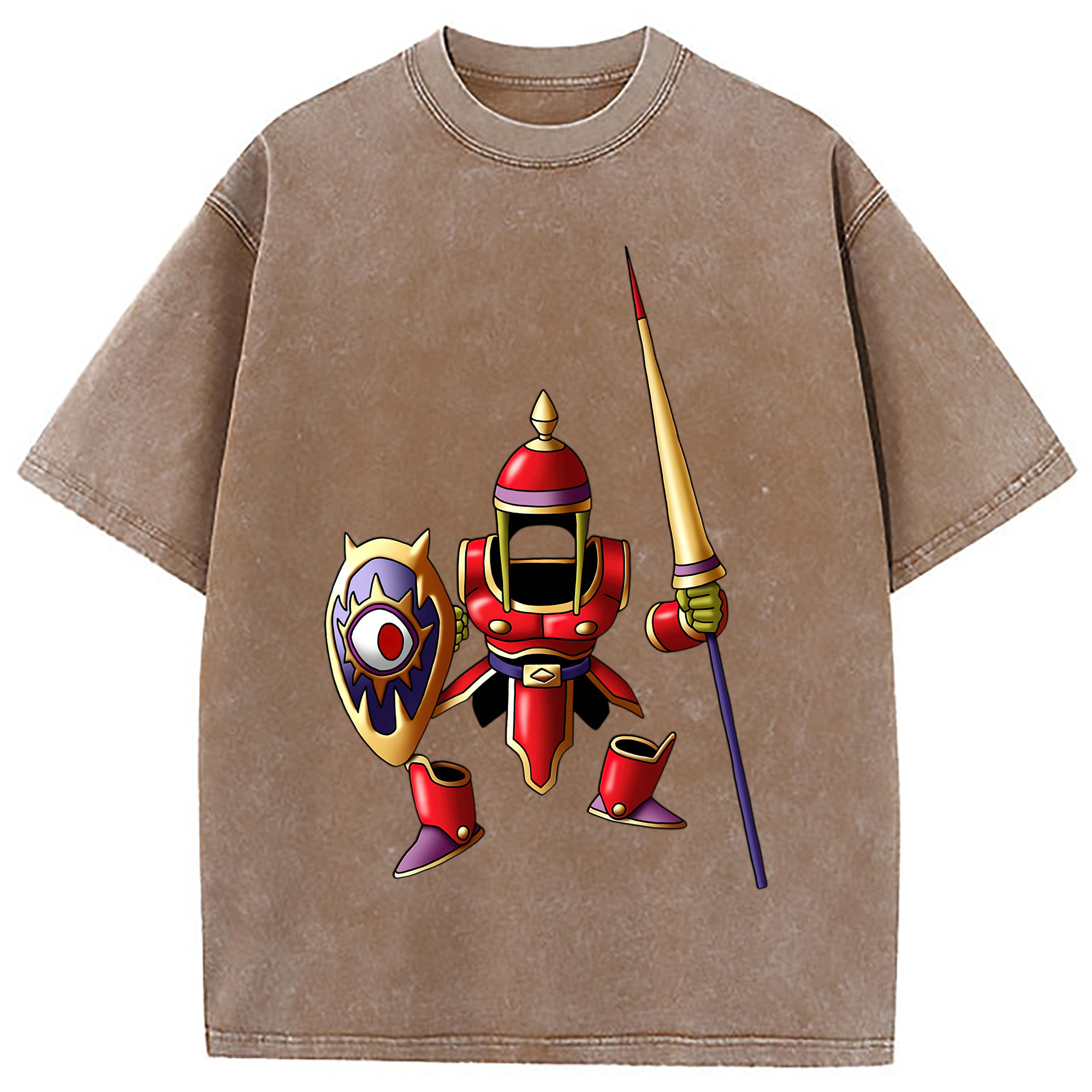 （画像用） ドラゴンクエスト Doragon Kuesuto Dragon Quest 綿100% ヴィンテージ風 半袖Tシャツ（フロントプリント）
