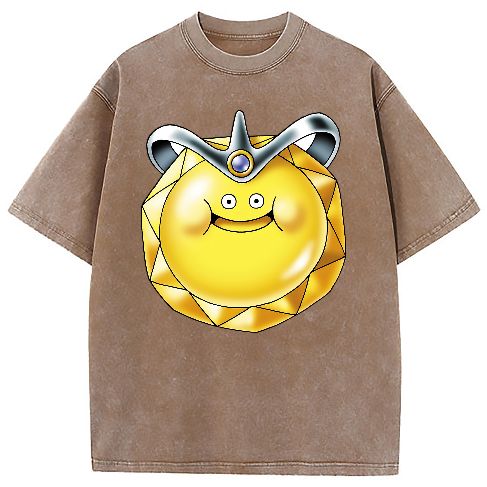 （画像用） ドラゴンクエスト Doragon Kuesuto Dragon Quest 綿100% ヴィンテージ風 半袖Tシャツ（フロントプリント）