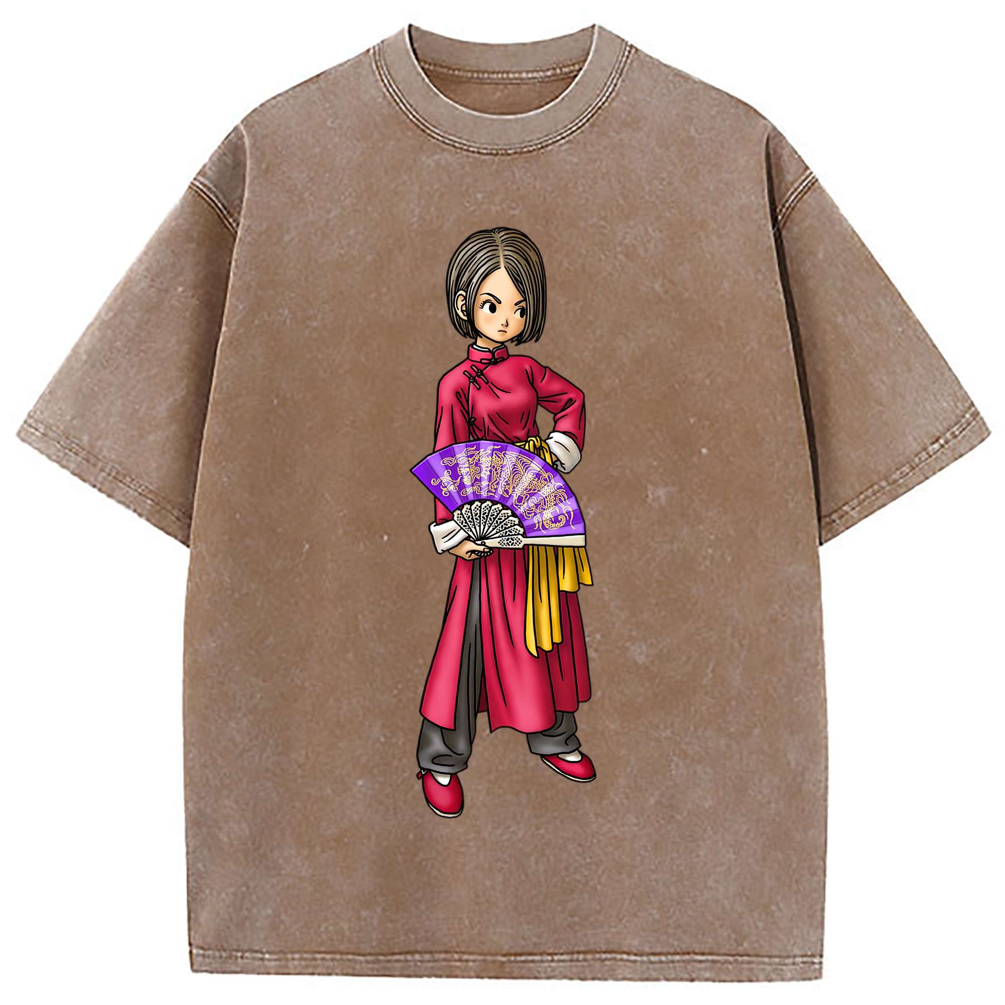 （画像用） ドラゴンクエスト Doragon Kuesuto Dragon Quest 綿100% ヴィンテージ風 半袖Tシャツ（フロントプリント）