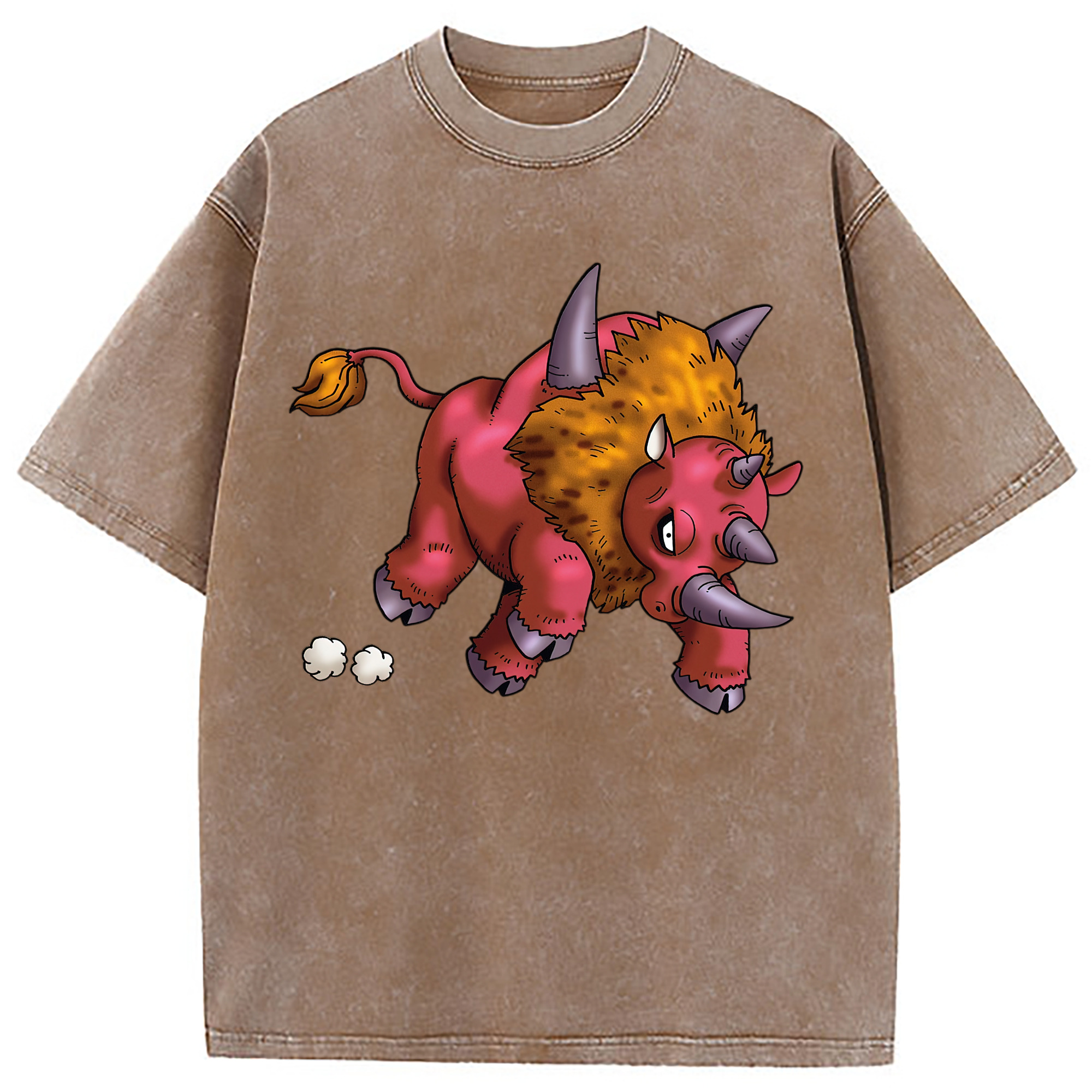 （画像用） ドラゴンクエスト Doragon Kuesuto Dragon Quest 綿100% ヴィンテージ風 半袖Tシャツ（フロントプリント）