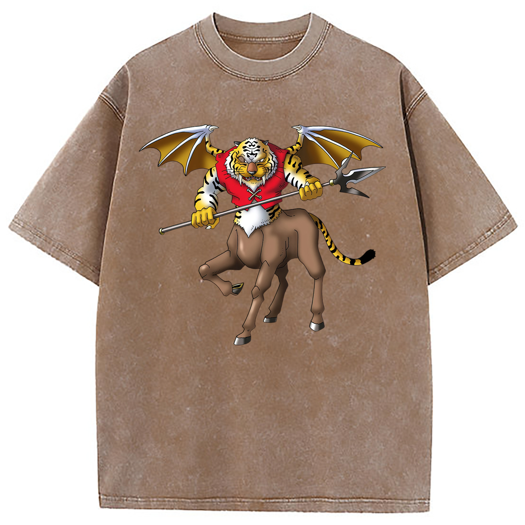 （画像用） ドラゴンクエスト Doragon Kuesuto Dragon Quest 綿100% ヴィンテージ風 半袖Tシャツ（フロントプリント）