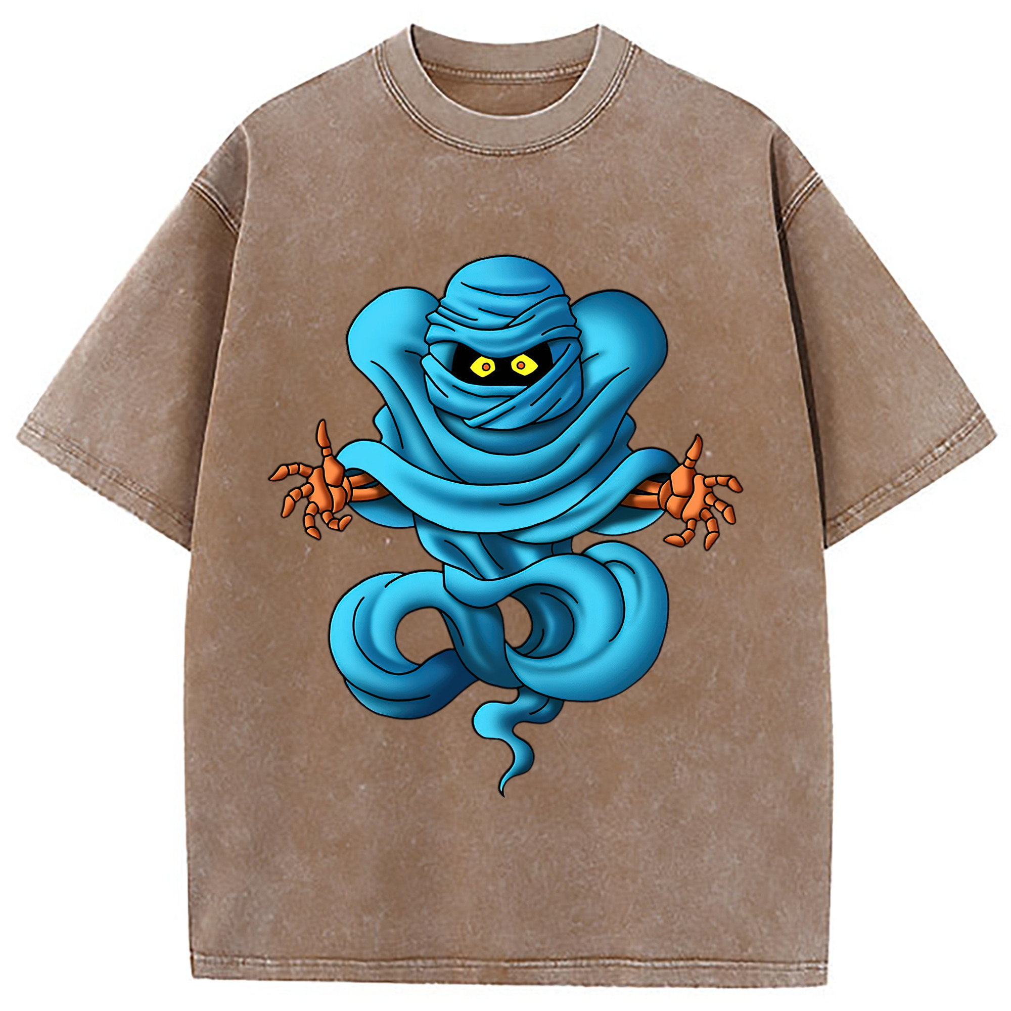 （画像用） ドラゴンクエスト Doragon Kuesuto Dragon Quest 綿100% ヴィンテージ風 半袖Tシャツ（フロントプリント）