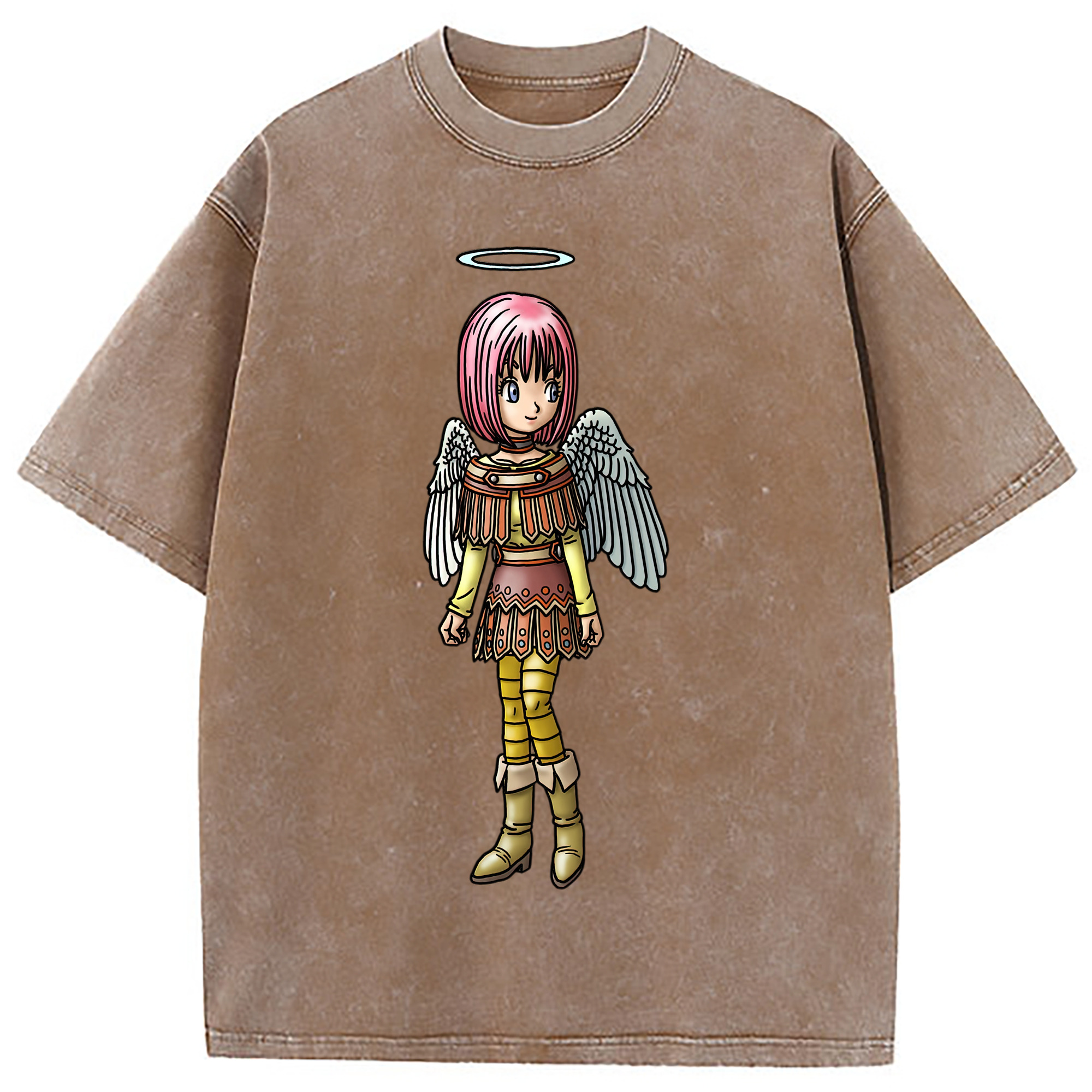（画像用） ドラゴンクエスト Doragon Kuesuto Dragon Quest 綿100% ヴィンテージ風 半袖Tシャツ（フロントプリント）