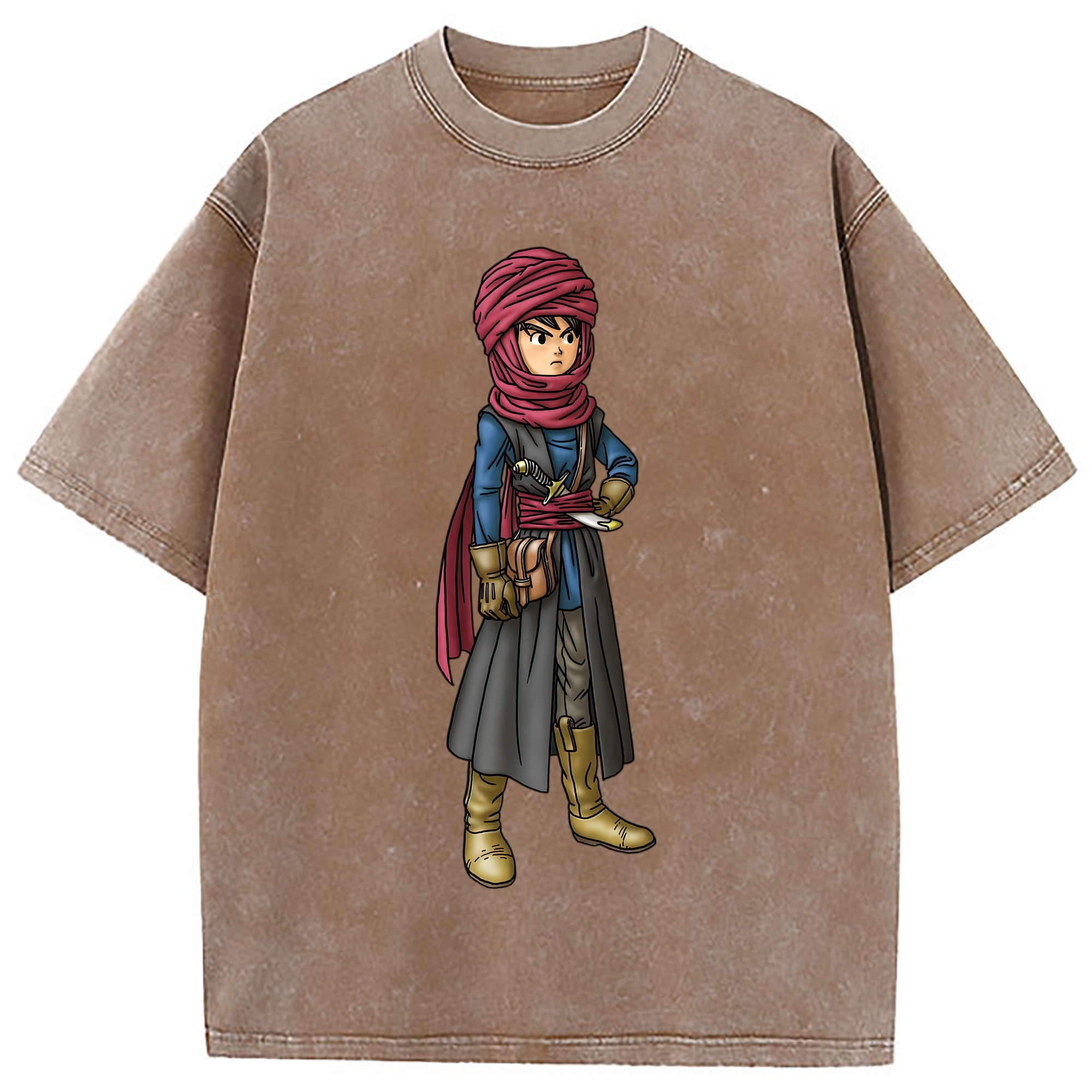 （画像用） ドラゴンクエスト Doragon Kuesuto Dragon Quest 綿100% ヴィンテージ風 半袖Tシャツ（フロントプリント）