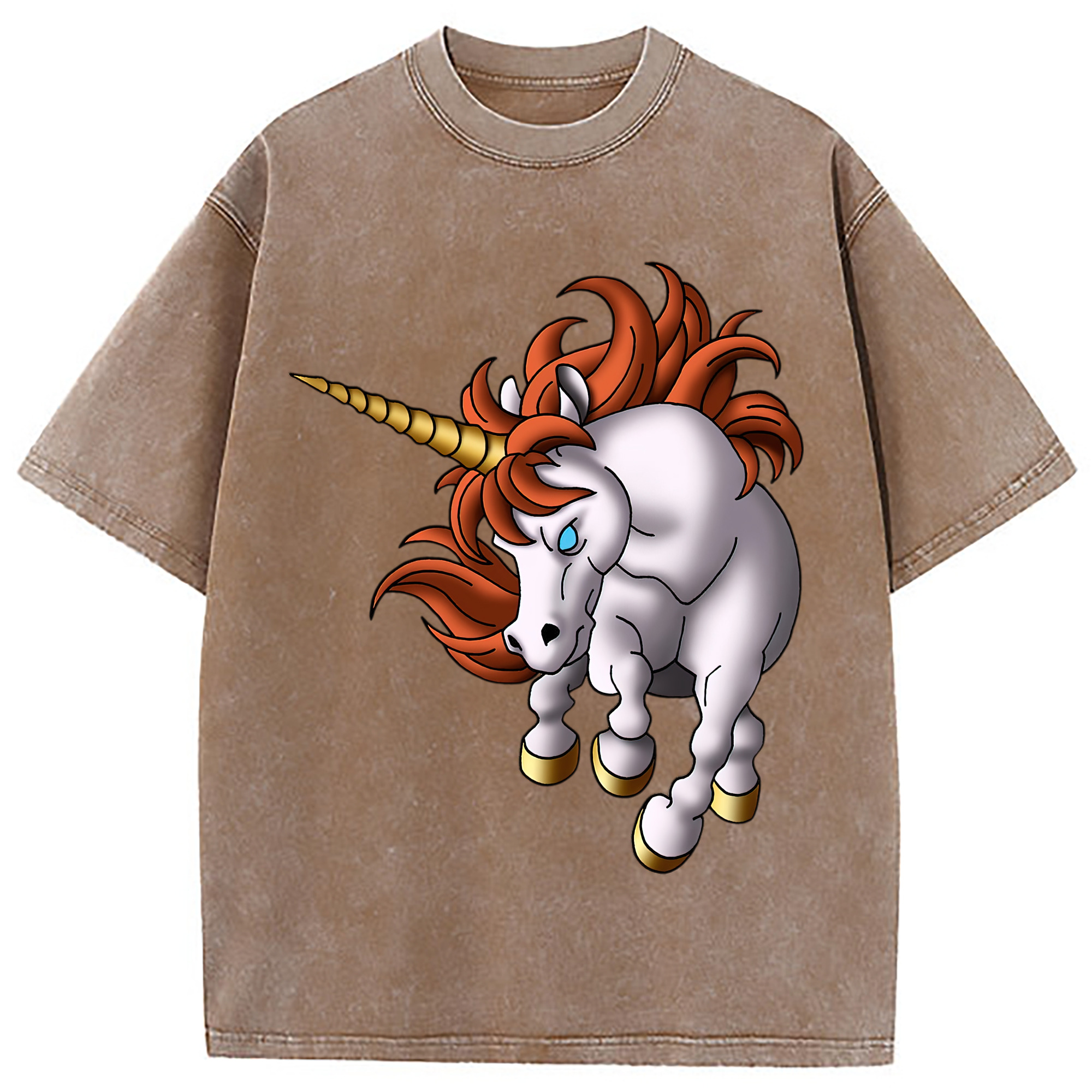 （画像用） ドラゴンクエスト Doragon Kuesuto Dragon Quest 綿100% ヴィンテージ風 半袖Tシャツ（フロントプリント）