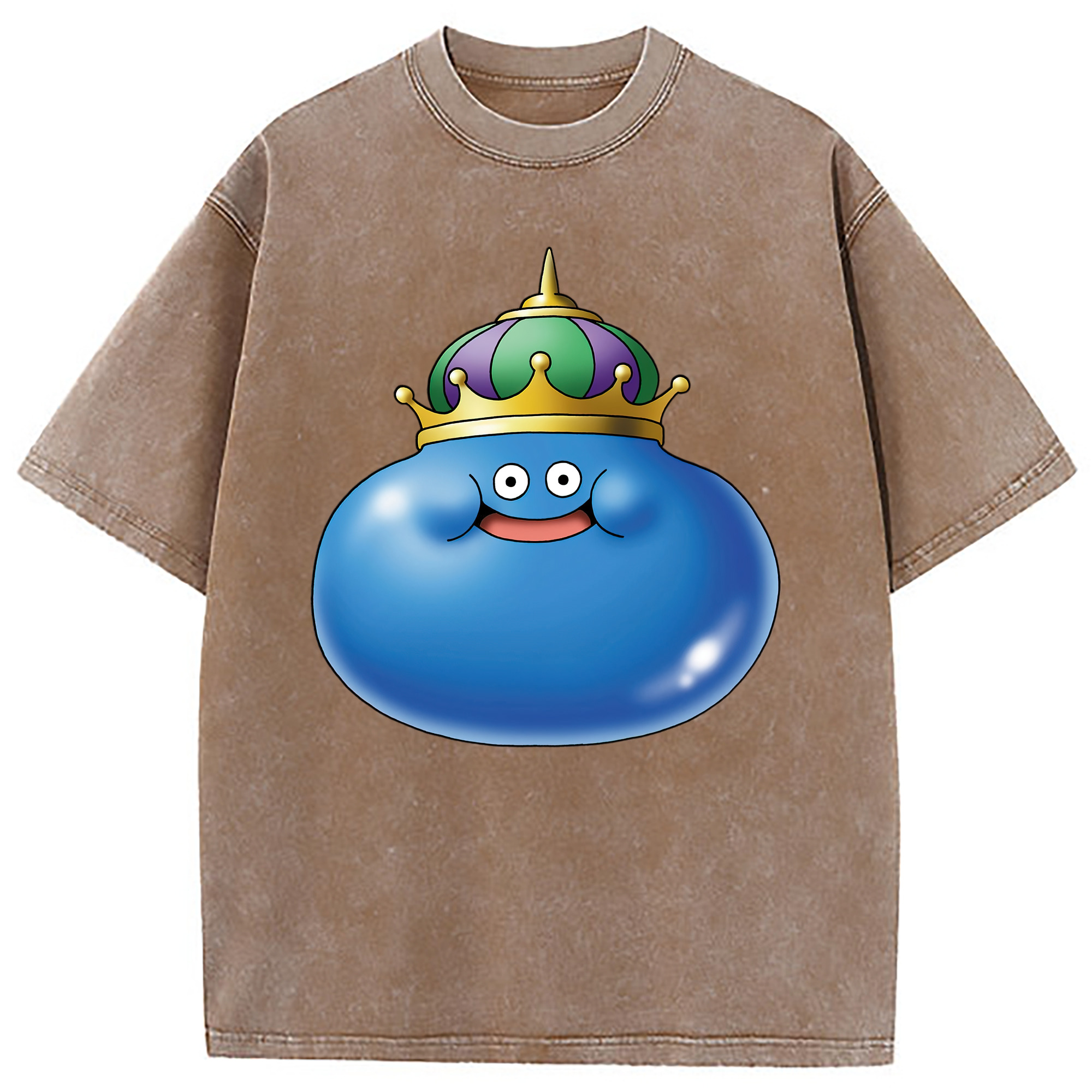（画像用） ドラゴンクエスト Doragon Kuesuto Dragon Quest 綿100% ヴィンテージ風 半袖Tシャツ（フロントプリント）