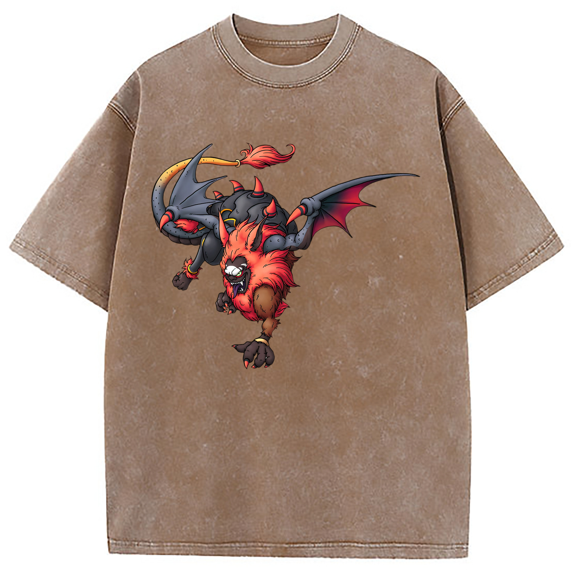 （画像用） ドラゴンクエスト Doragon Kuesuto Dragon Quest 綿100% ヴィンテージ風 半袖Tシャツ（フロントプリント）