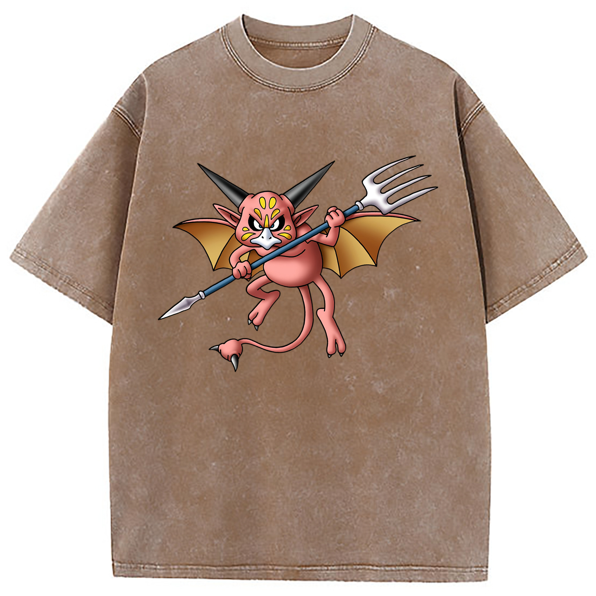 （画像用） ドラゴンクエスト Doragon Kuesuto Dragon Quest 綿100% ヴィンテージ風 半袖Tシャツ（フロントプリント）