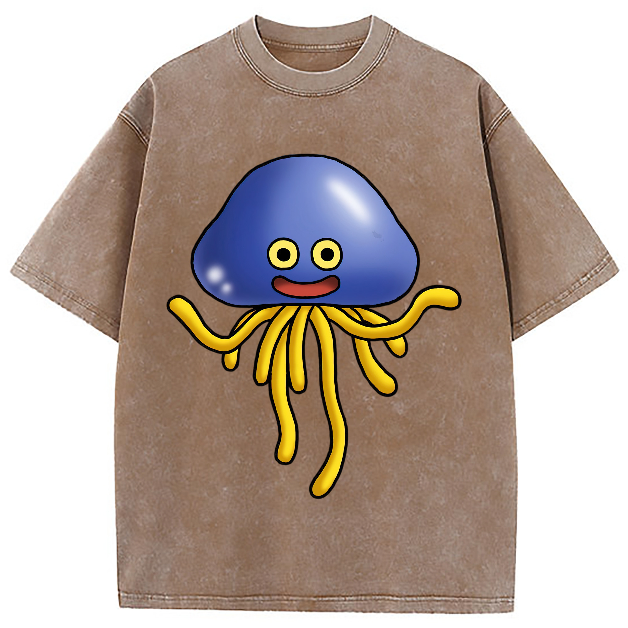 （画像用） ドラゴンクエスト Doragon Kuesuto Dragon Quest 綿100% ヴィンテージ風 半袖Tシャツ（フロントプリント）
