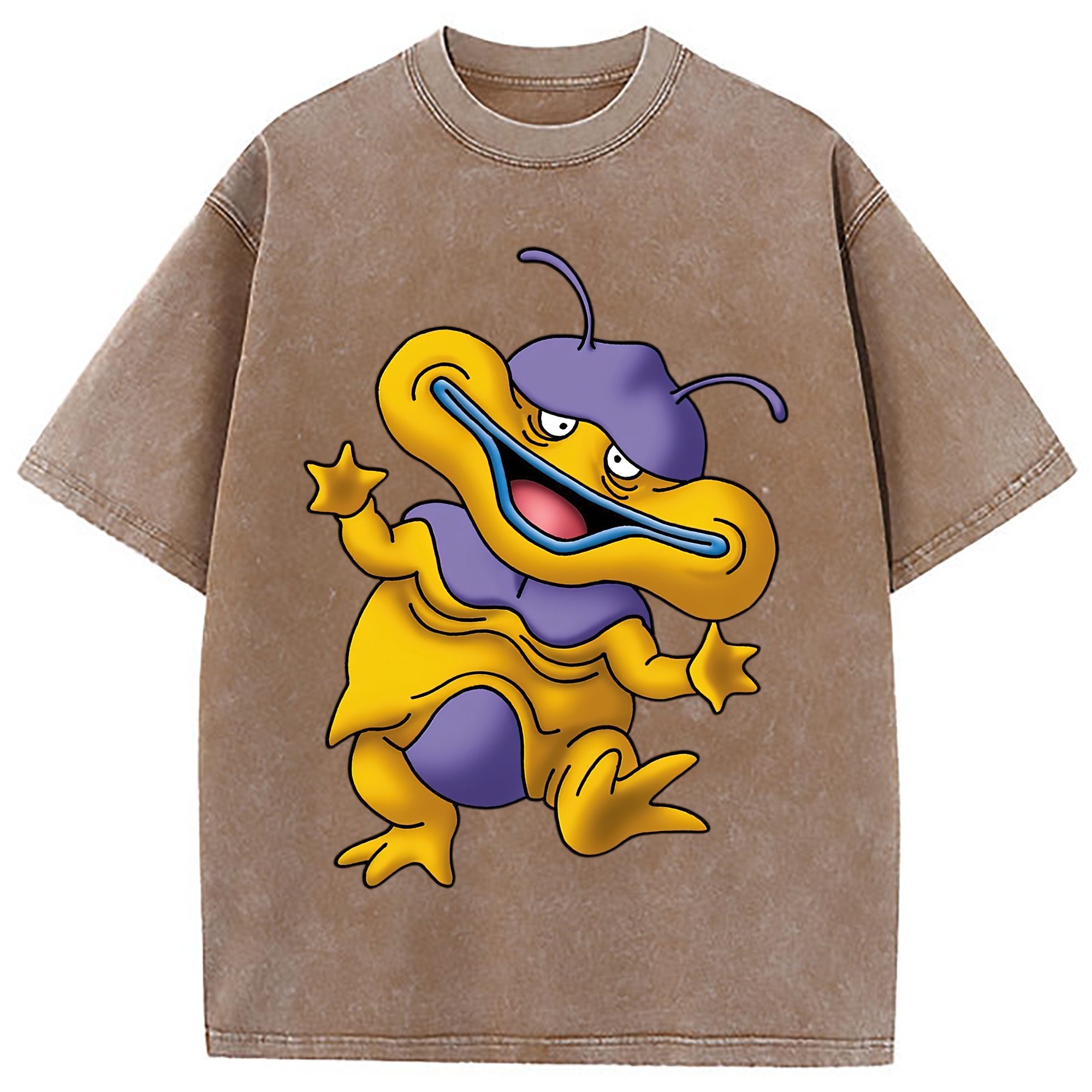 （画像用） ドラゴンクエスト Doragon Kuesuto Dragon Quest 綿100% ヴィンテージ風 半袖Tシャツ（フロントプリント）