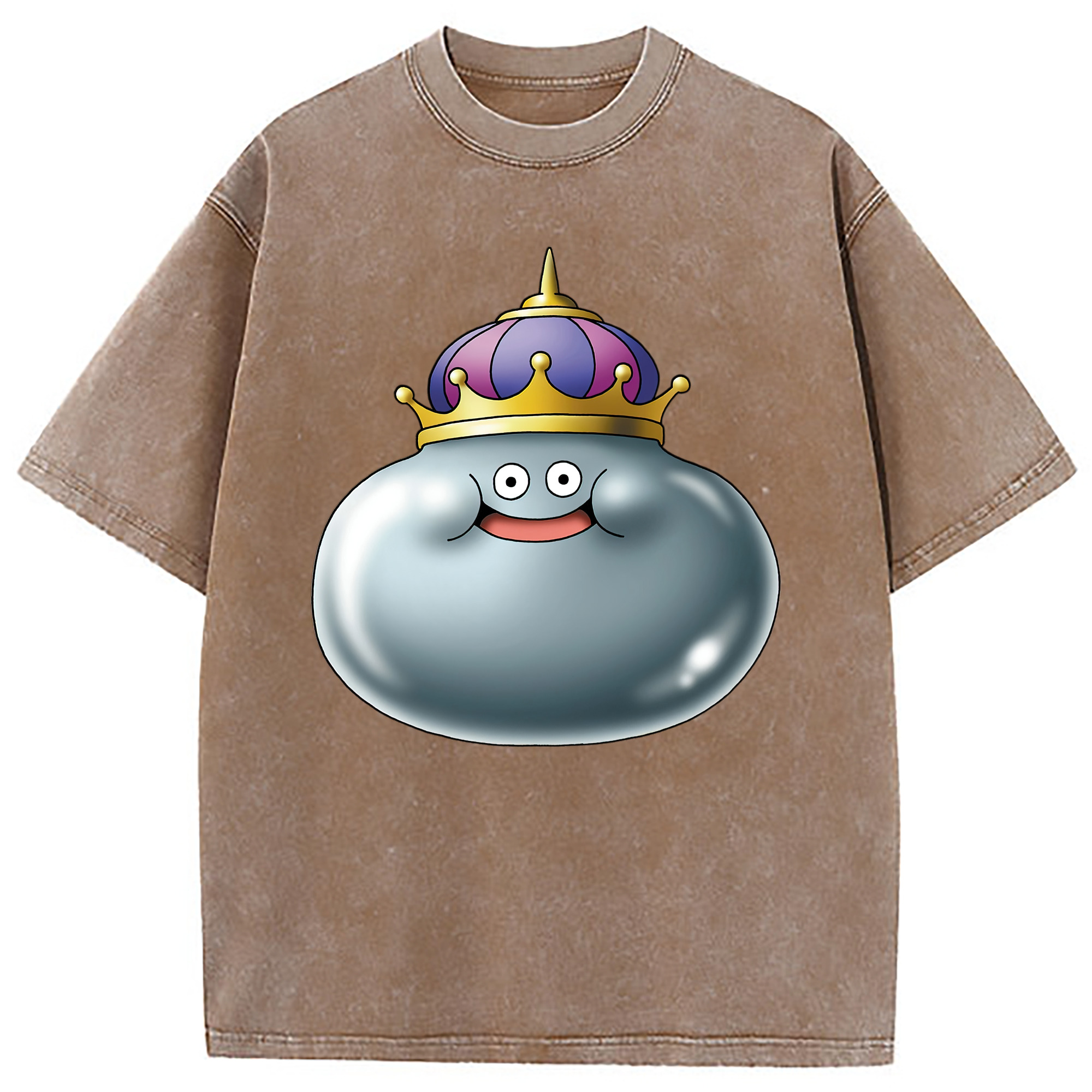 （画像用） ドラゴンクエスト Doragon Kuesuto Dragon Quest 綿100% ヴィンテージ風 半袖Tシャツ（フロントプリント）