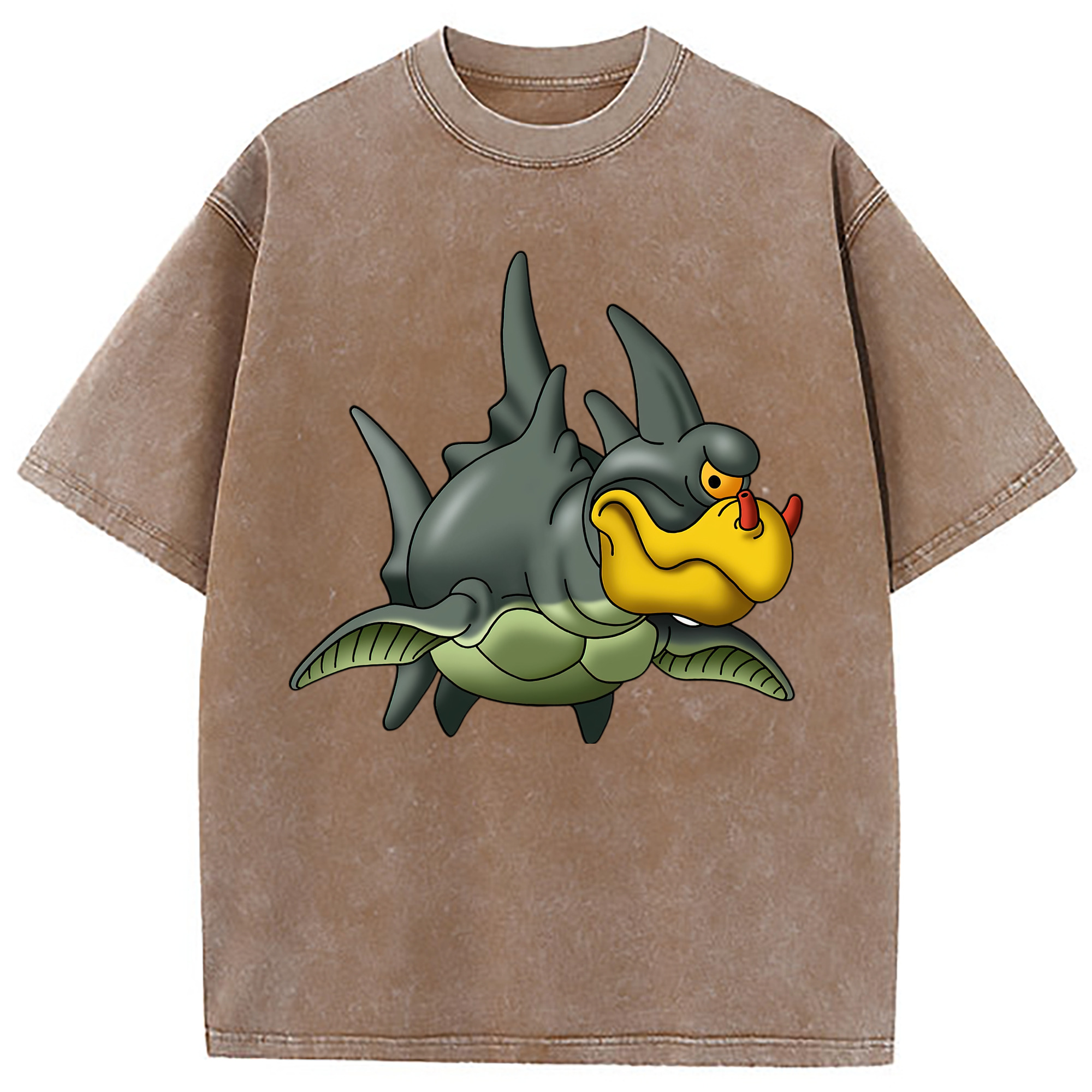 （画像用） ドラゴンクエスト Doragon Kuesuto Dragon Quest 綿100% ヴィンテージ風 半袖Tシャツ（フロントプリント）