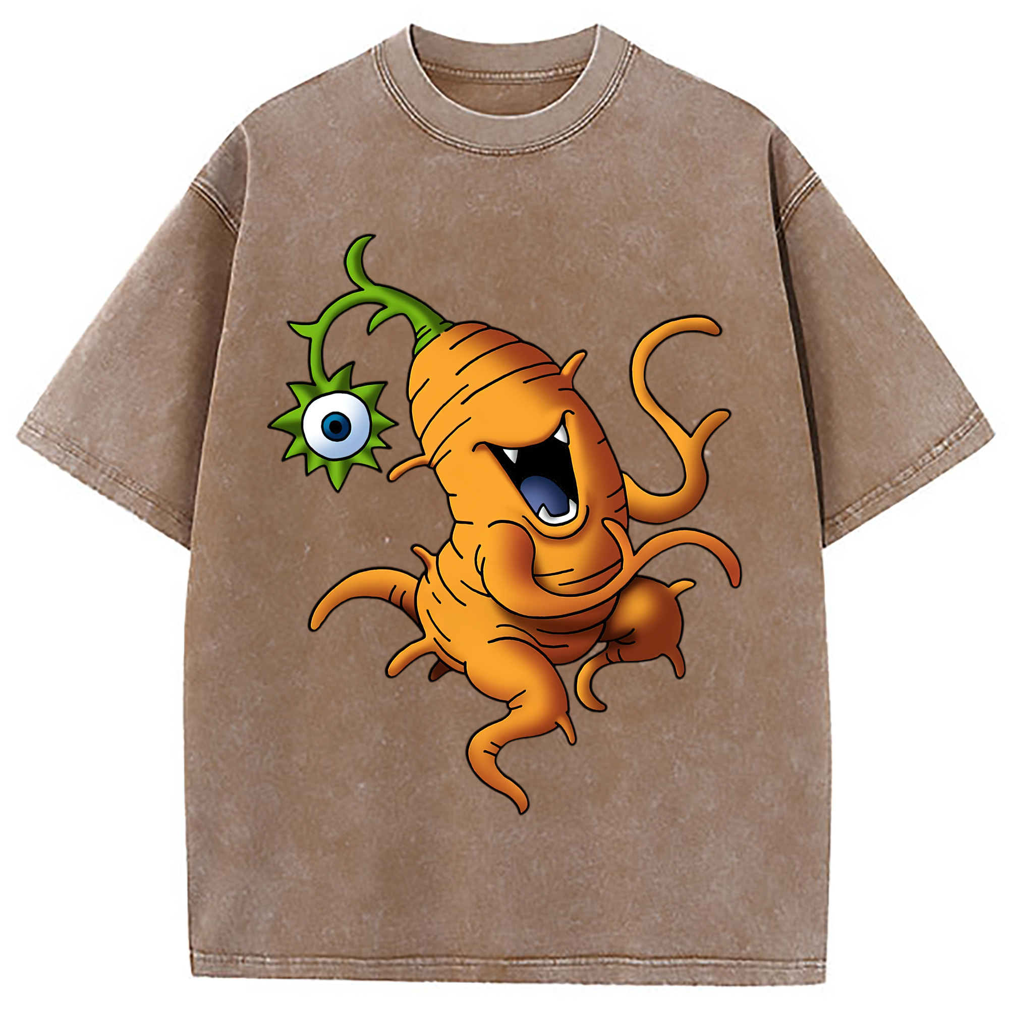 （画像用） ドラゴンクエスト Doragon Kuesuto Dragon Quest 綿100% ヴィンテージ風 半袖Tシャツ（フロントプリント）
