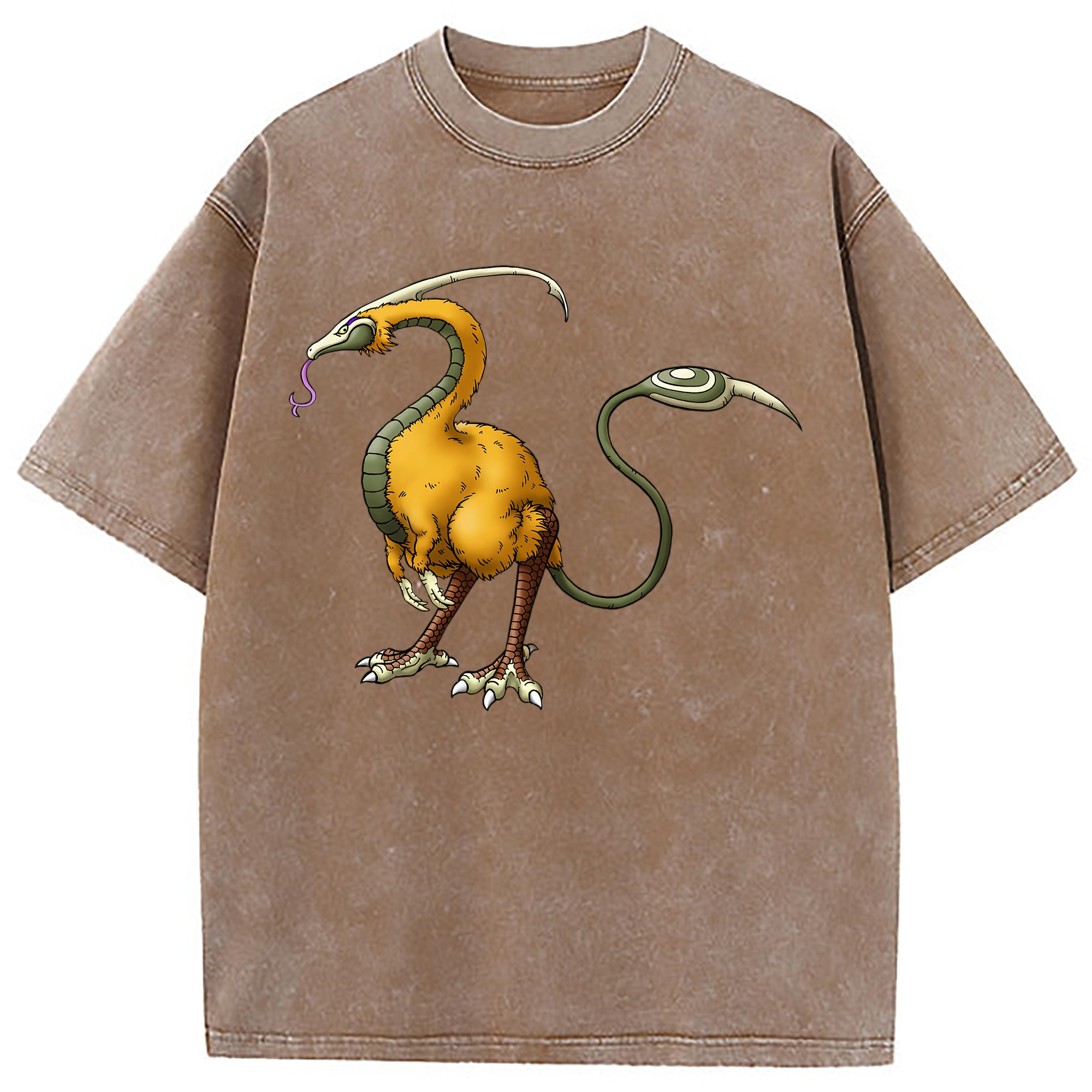 （画像用） ドラゴンクエスト Doragon Kuesuto Dragon Quest 綿100% ヴィンテージ風 半袖Tシャツ（フロントプリント）