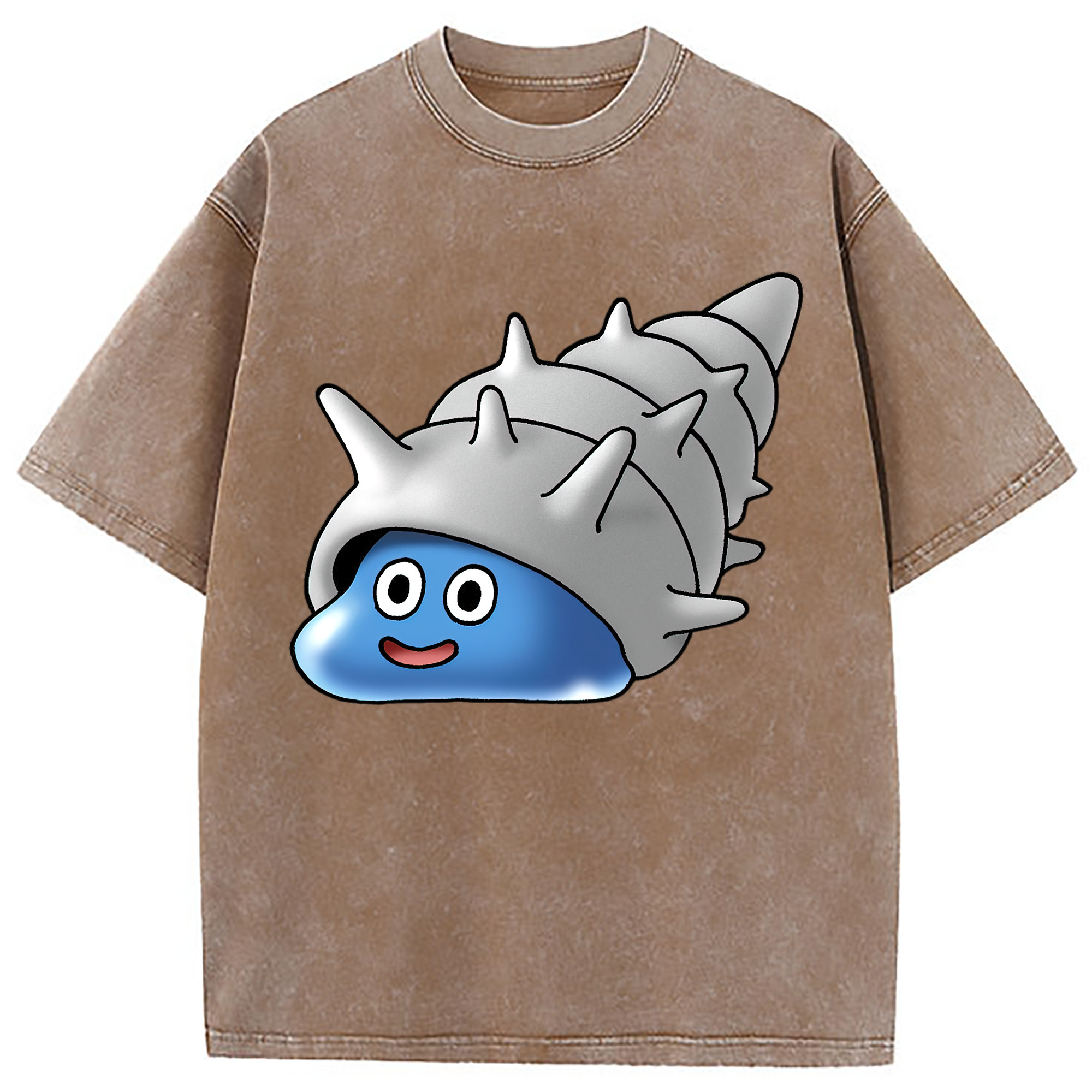 （画像用） ドラゴンクエスト Doragon Kuesuto Dragon Quest 綿100% ヴィンテージ風 半袖Tシャツ（フロントプリント）