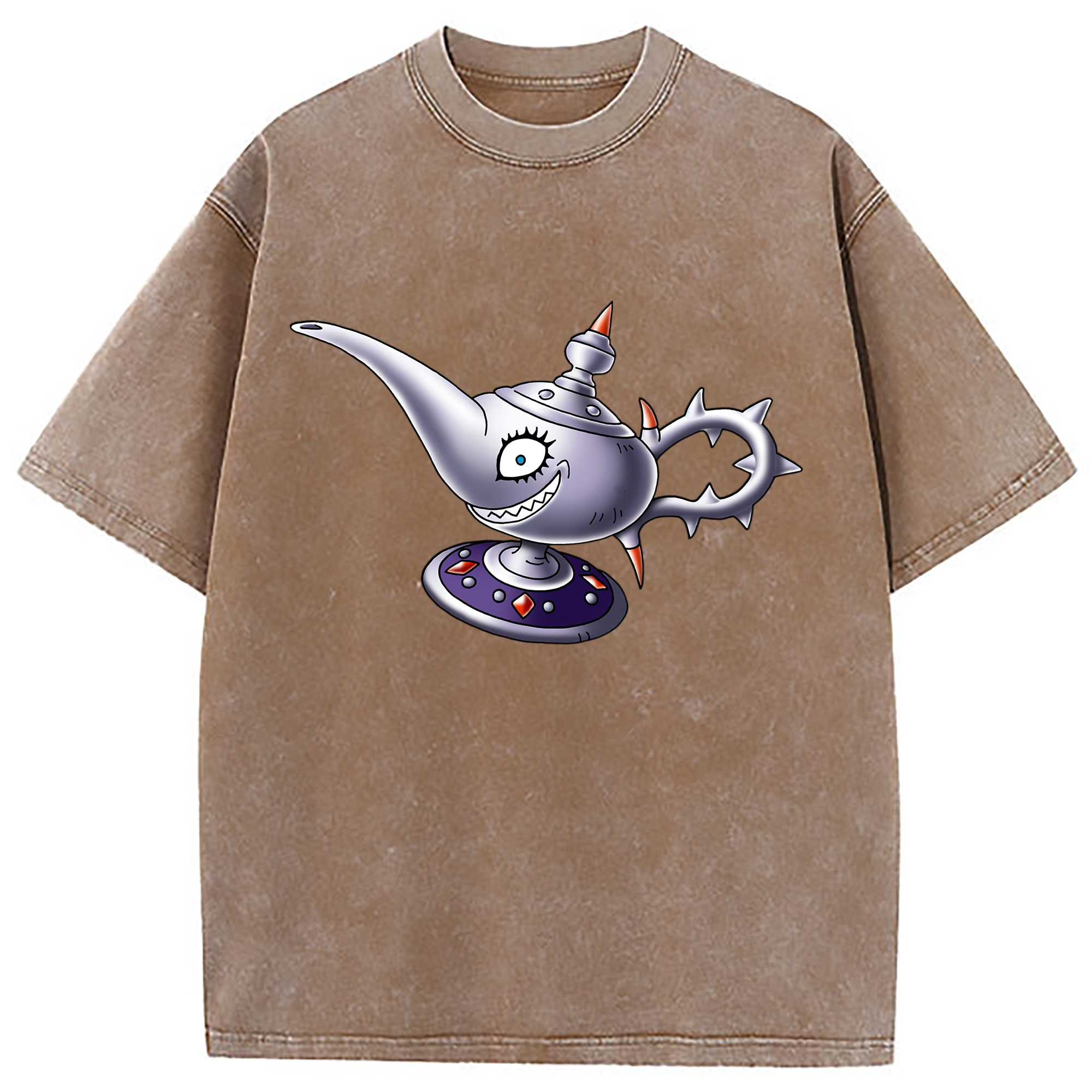 （画像用） ドラゴンクエスト Doragon Kuesuto Dragon Quest 綿100% ヴィンテージ風 半袖Tシャツ（フロントプリント）