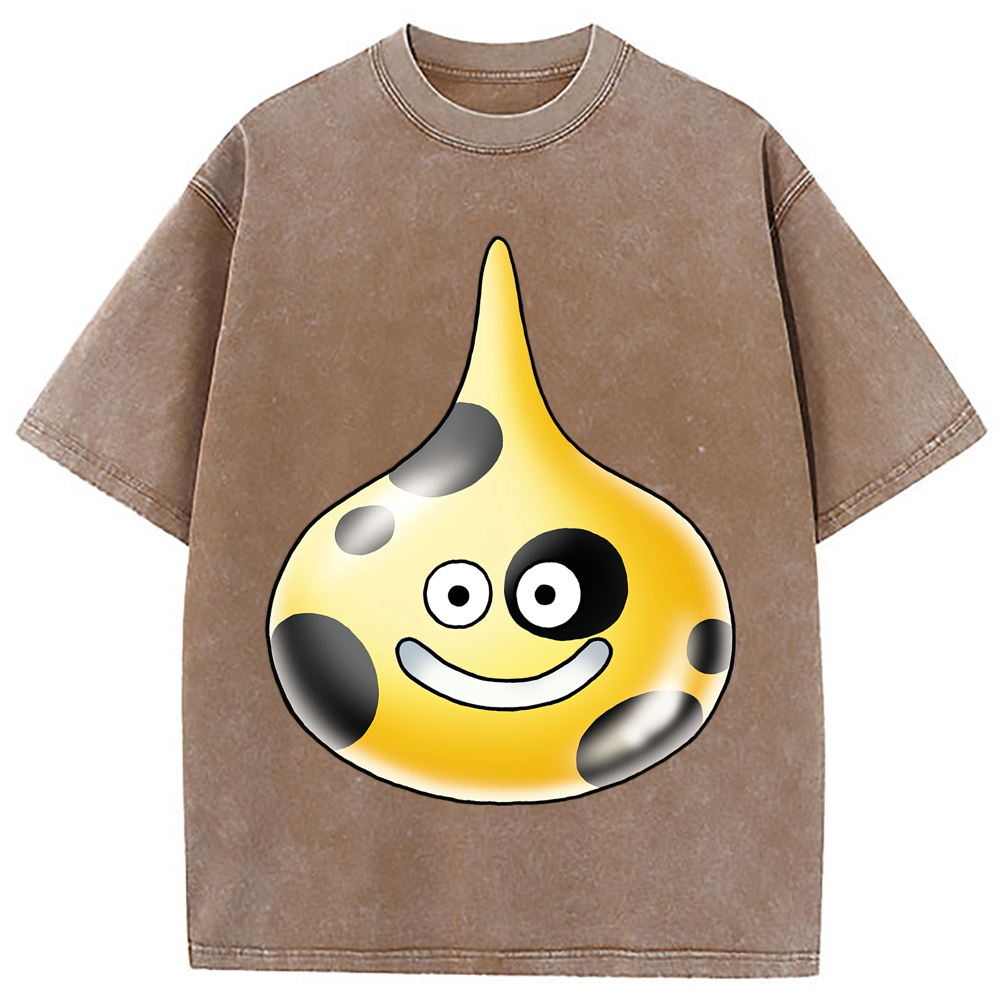 （画像用） ドラゴンクエスト Doragon Kuesuto Dragon Quest 綿100% ヴィンテージ風 半袖Tシャツ（フロントプリント）