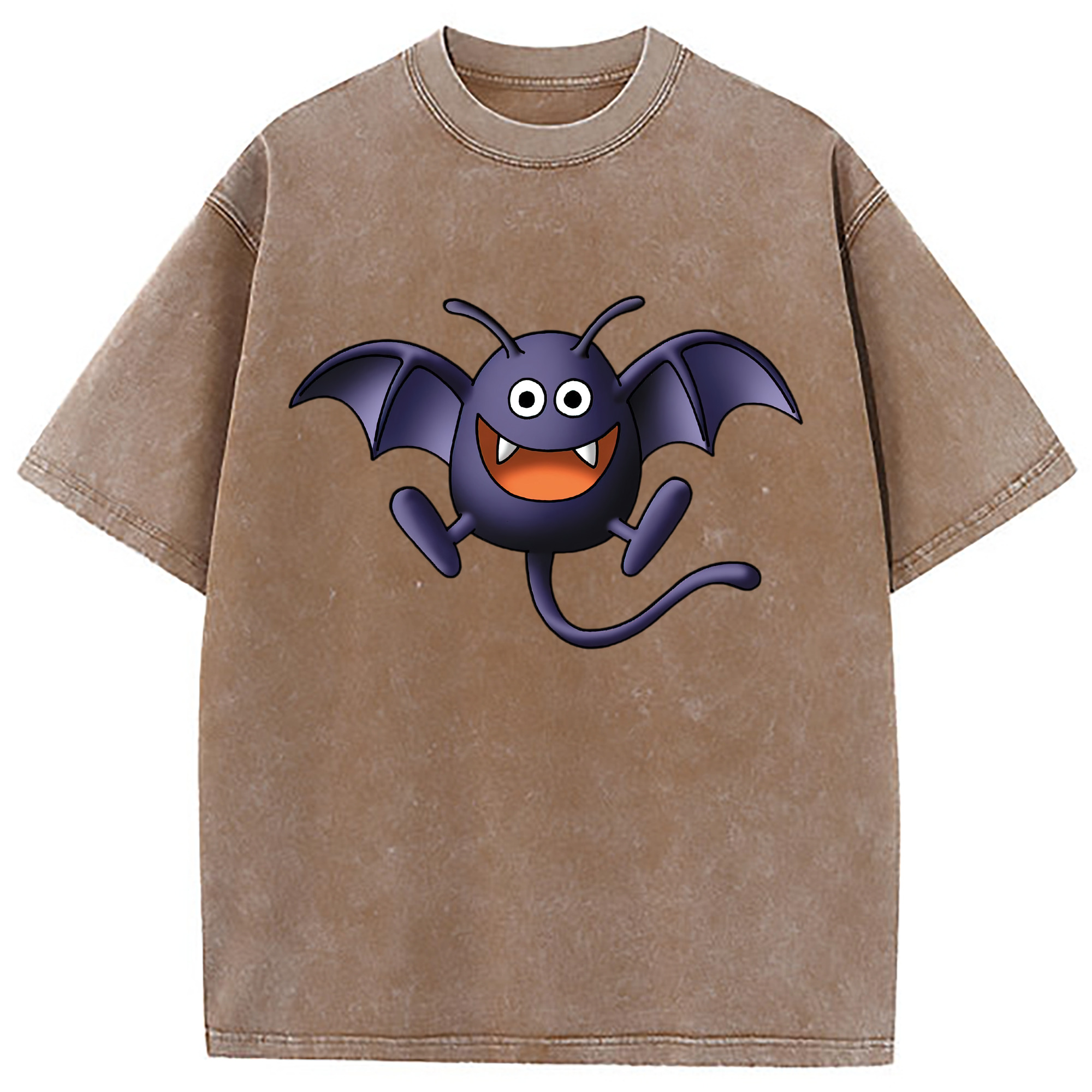 （画像用） ドラゴンクエスト Doragon Kuesuto Dragon Quest 綿100% ヴィンテージ風 半袖Tシャツ（フロントプリント）