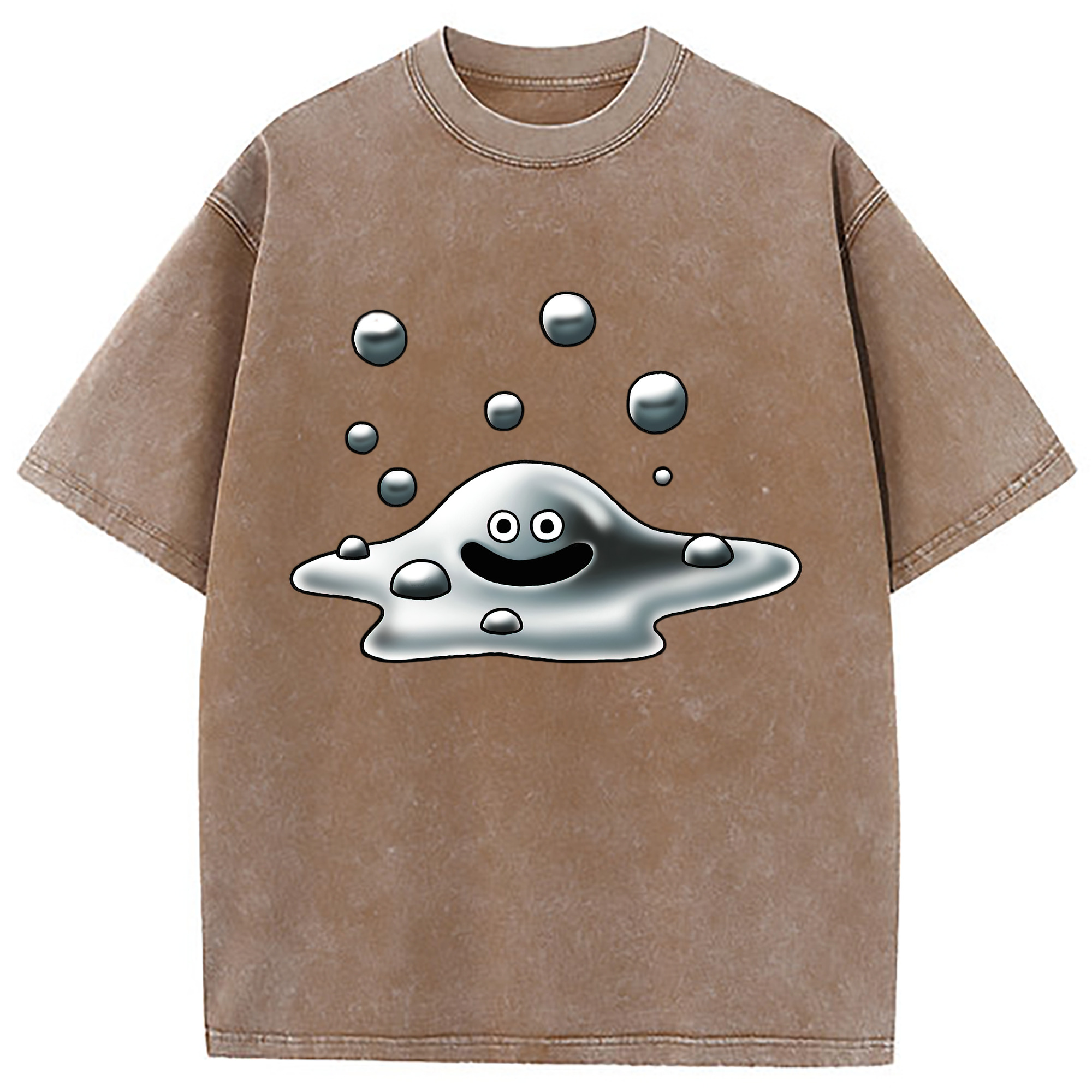 （画像用） ドラゴンクエスト Doragon Kuesuto Dragon Quest 綿100% ヴィンテージ風 半袖Tシャツ（フロントプリント）